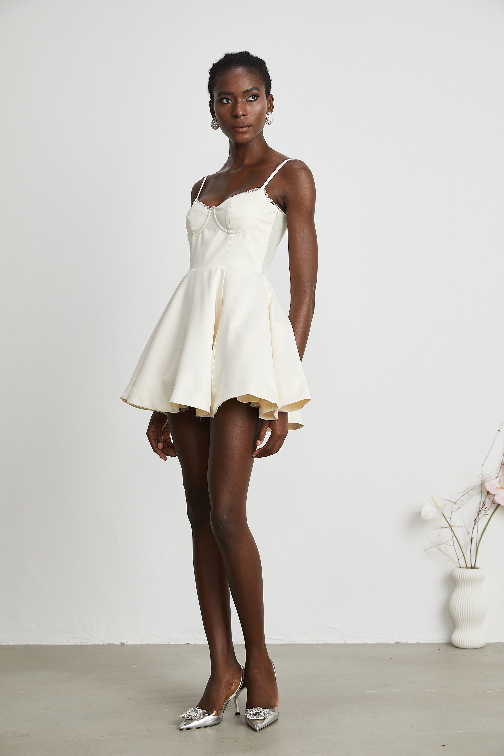Saira tulle flared mini dress (US Only)