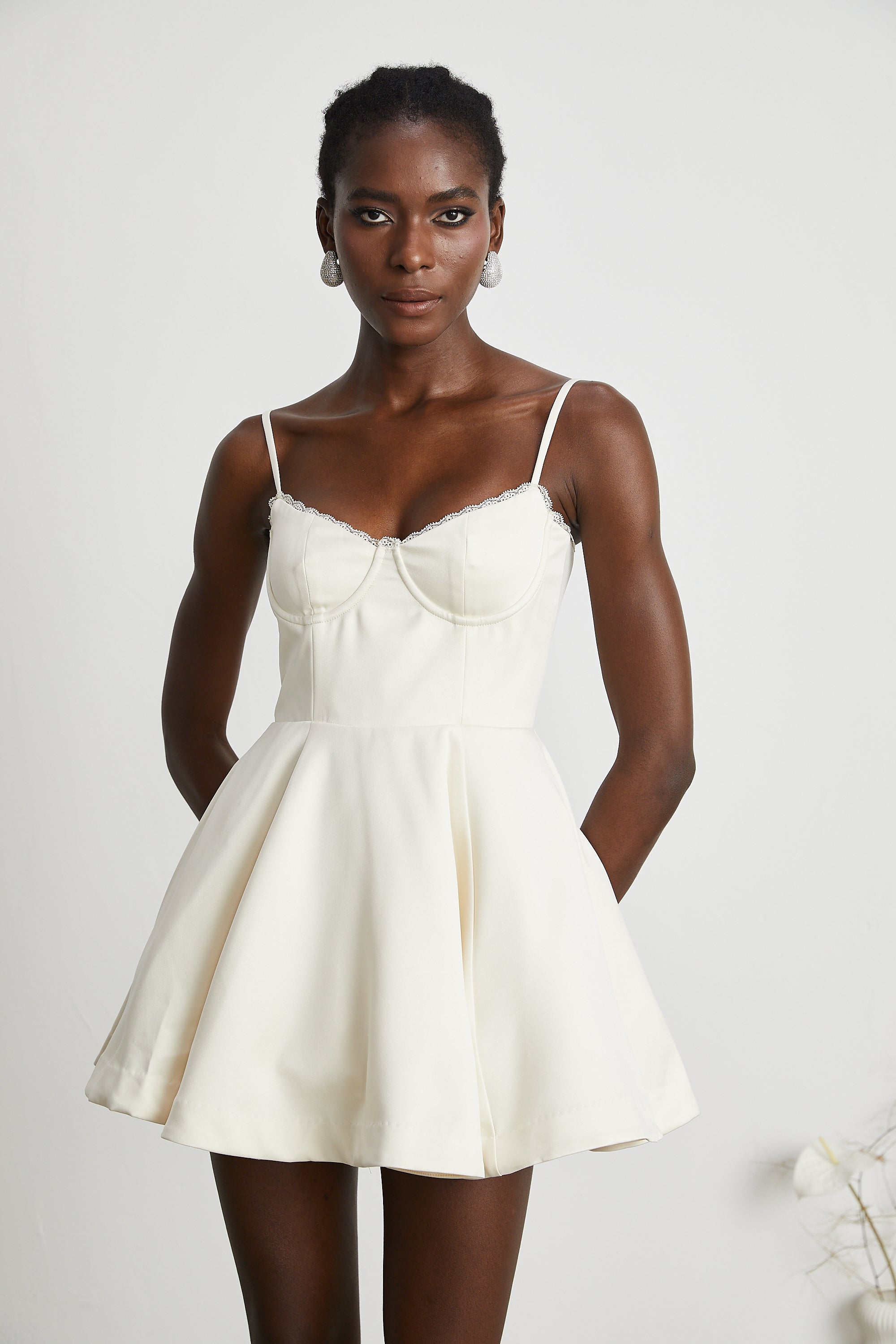 Saira tulle flared mini dress (US Only)