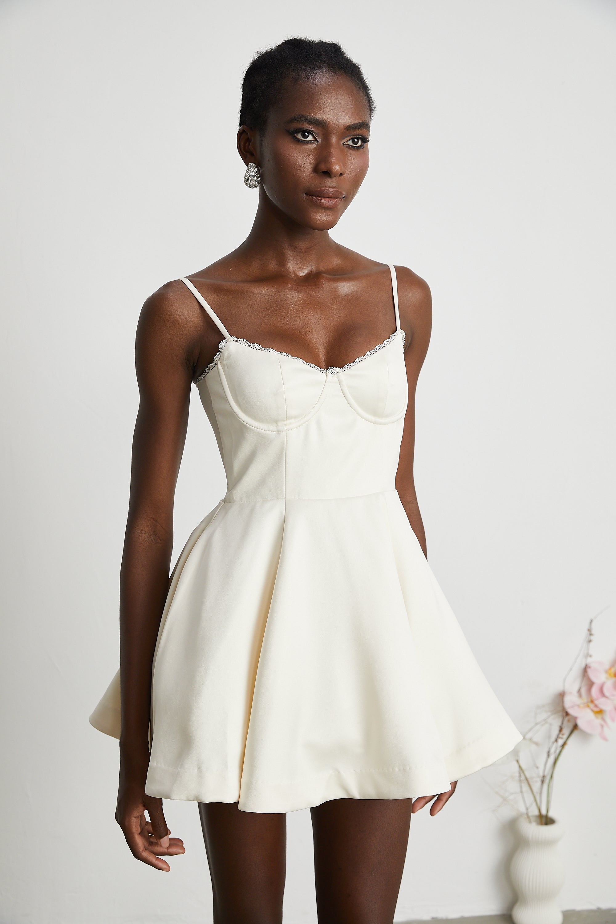 Saira tulle flared mini dress (US Only)