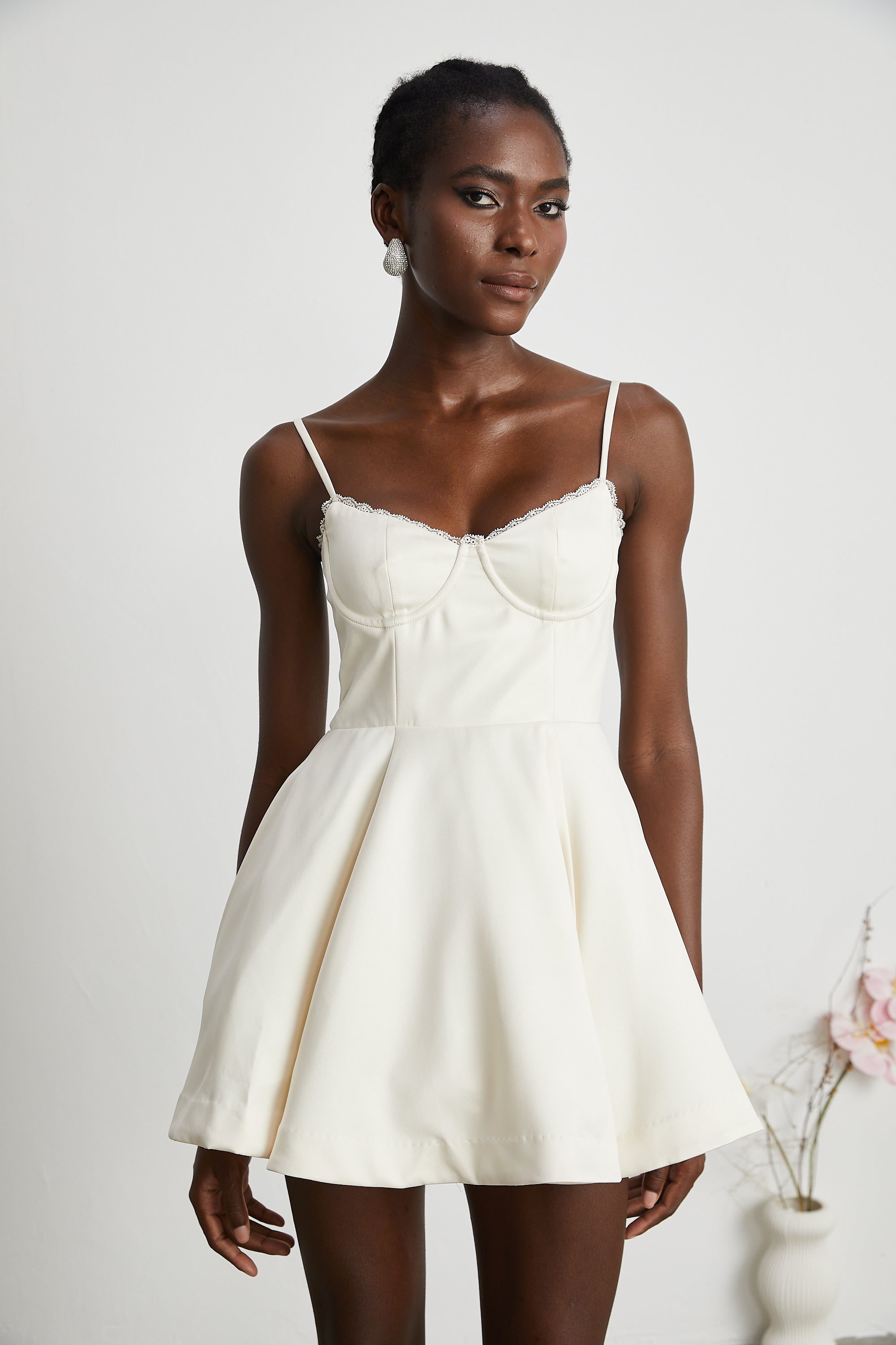 Saira tulle flared mini dress (US Only)