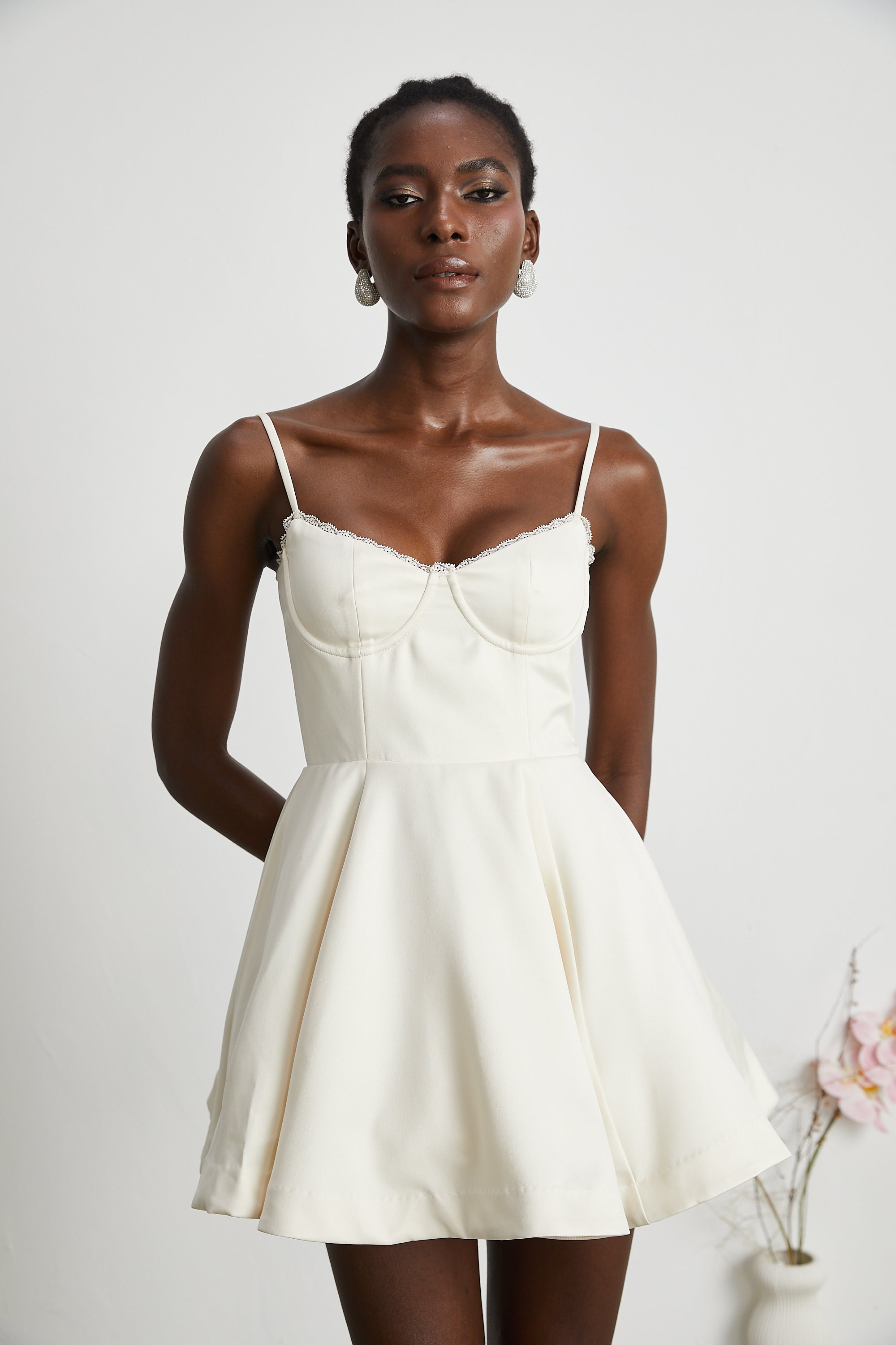 Saira tulle flared mini dress (US Only)