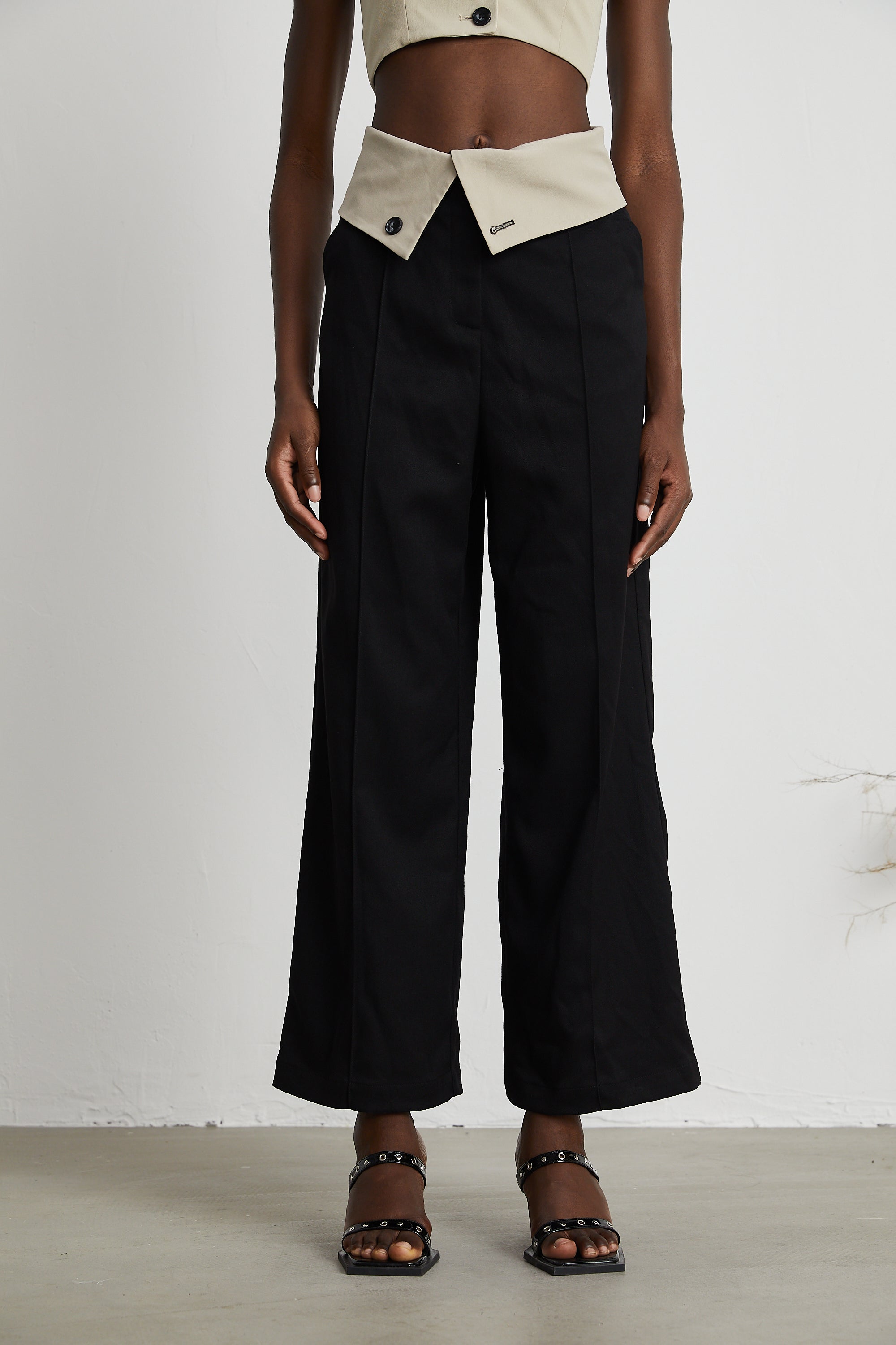 Naomi crop top & trousers matching set