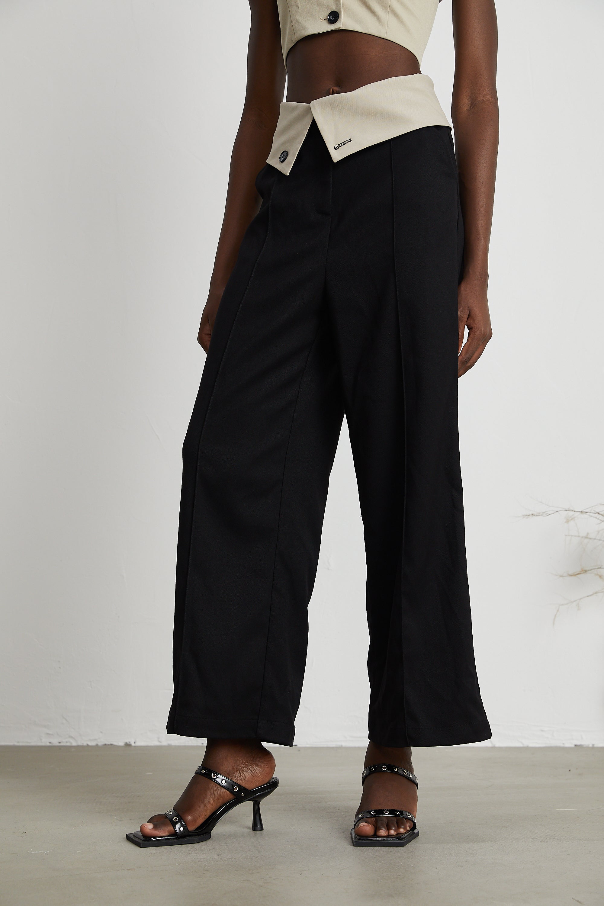 Naomi crop top & trousers matching set