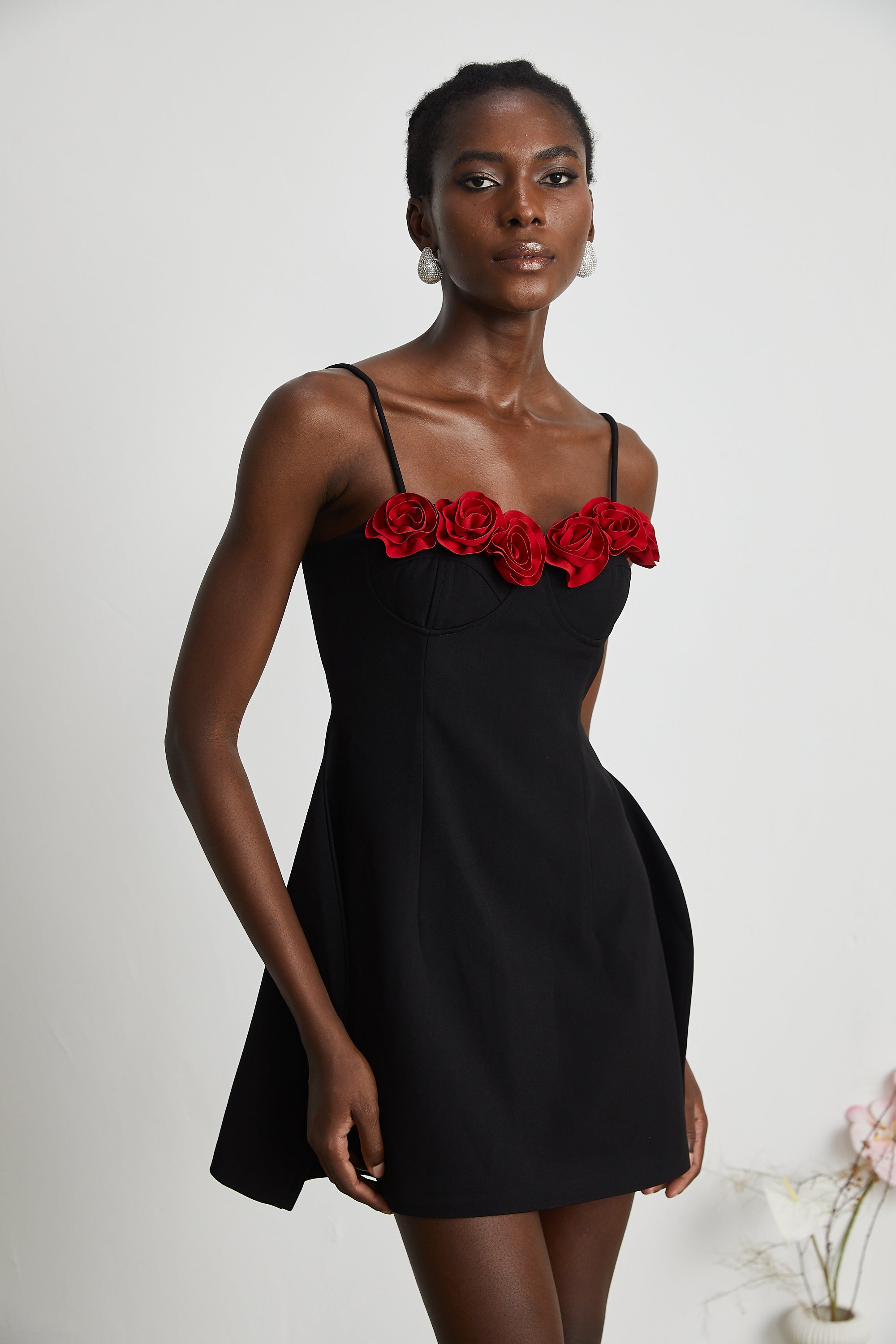 Pauline faux-flower mini dress (Final Sale-US Only)