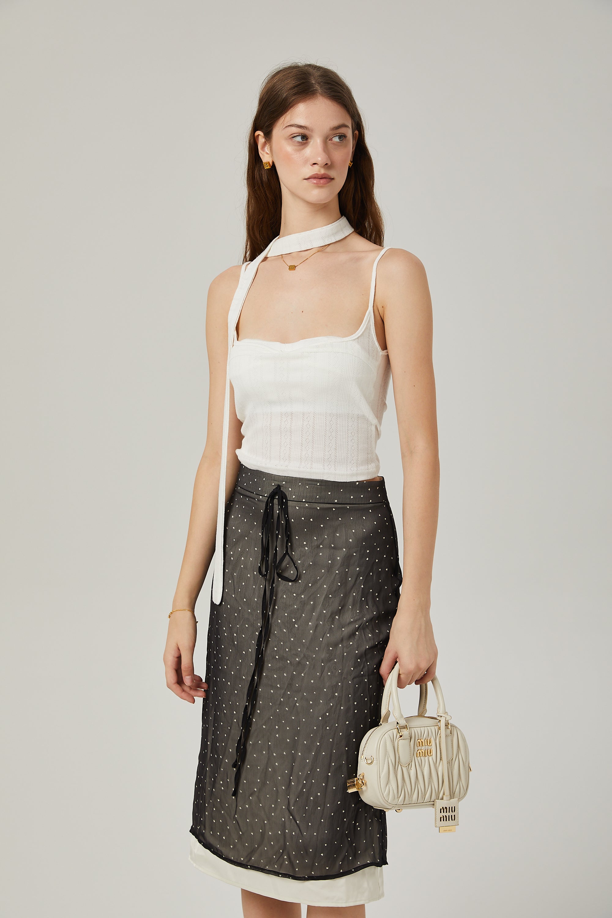Gisèle tie-waisted polka-dot print skirt (Final Sale-US Only)