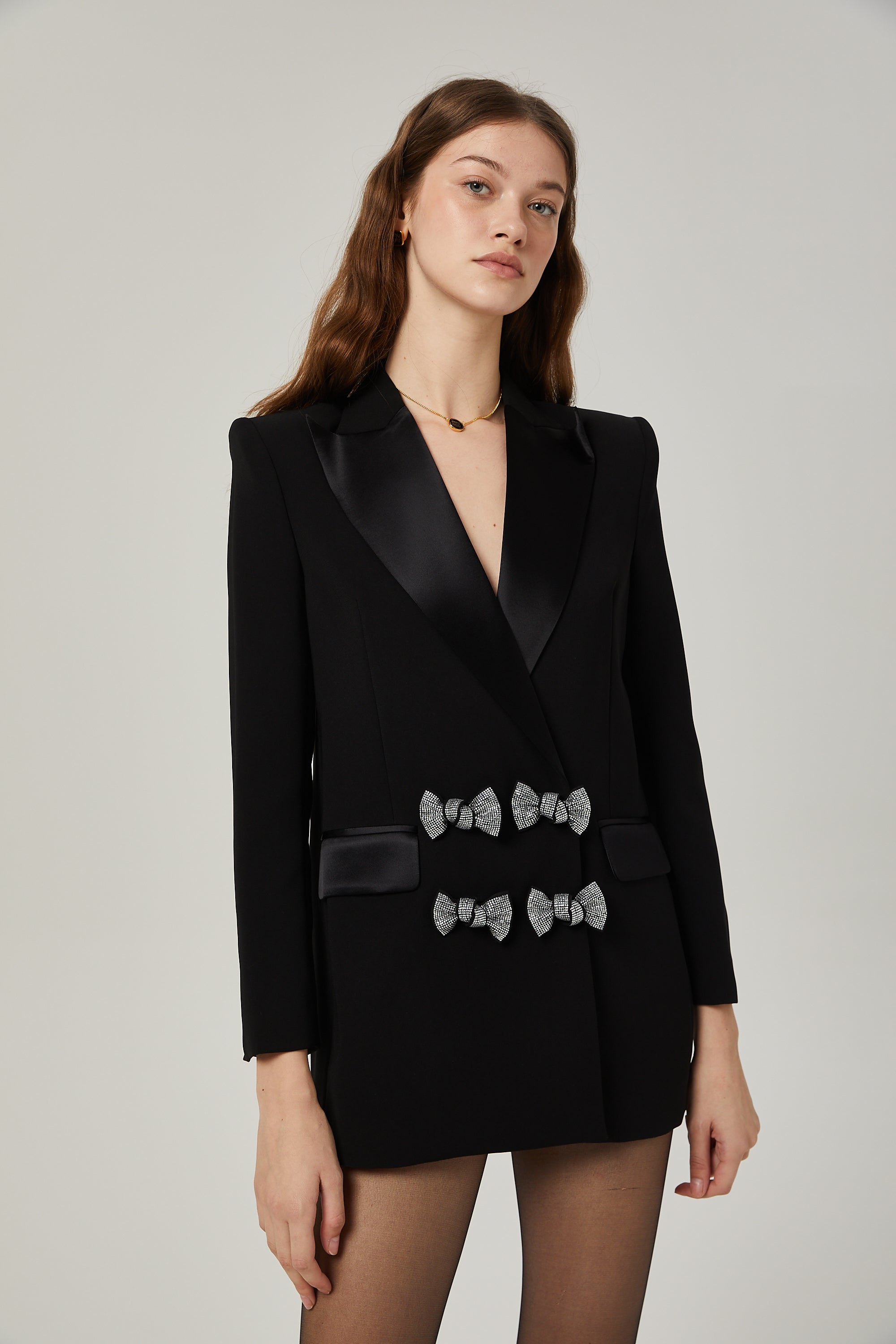 Thala crystal-embellished bow blazer (US Only)