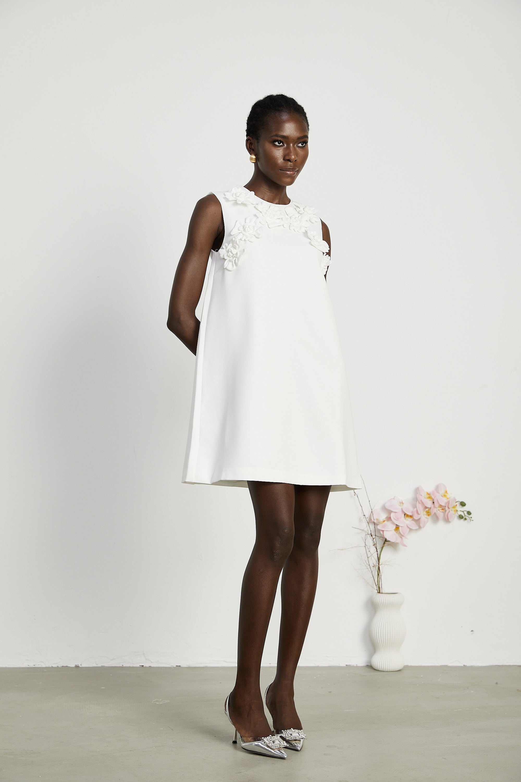 Marcella faux-flower mini dress (US Only)