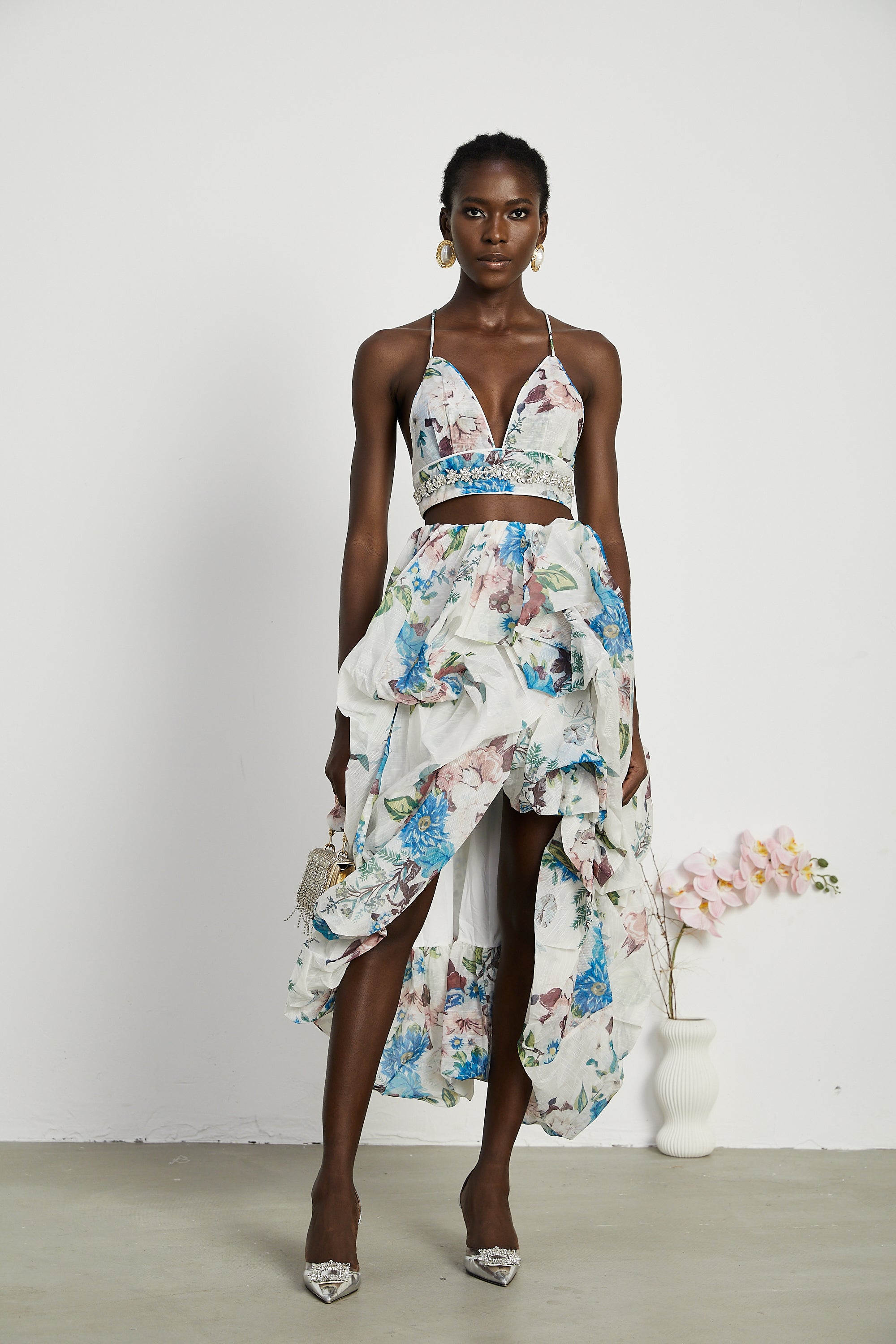 Mélisande floral-print top & skirt matching set (US Only)