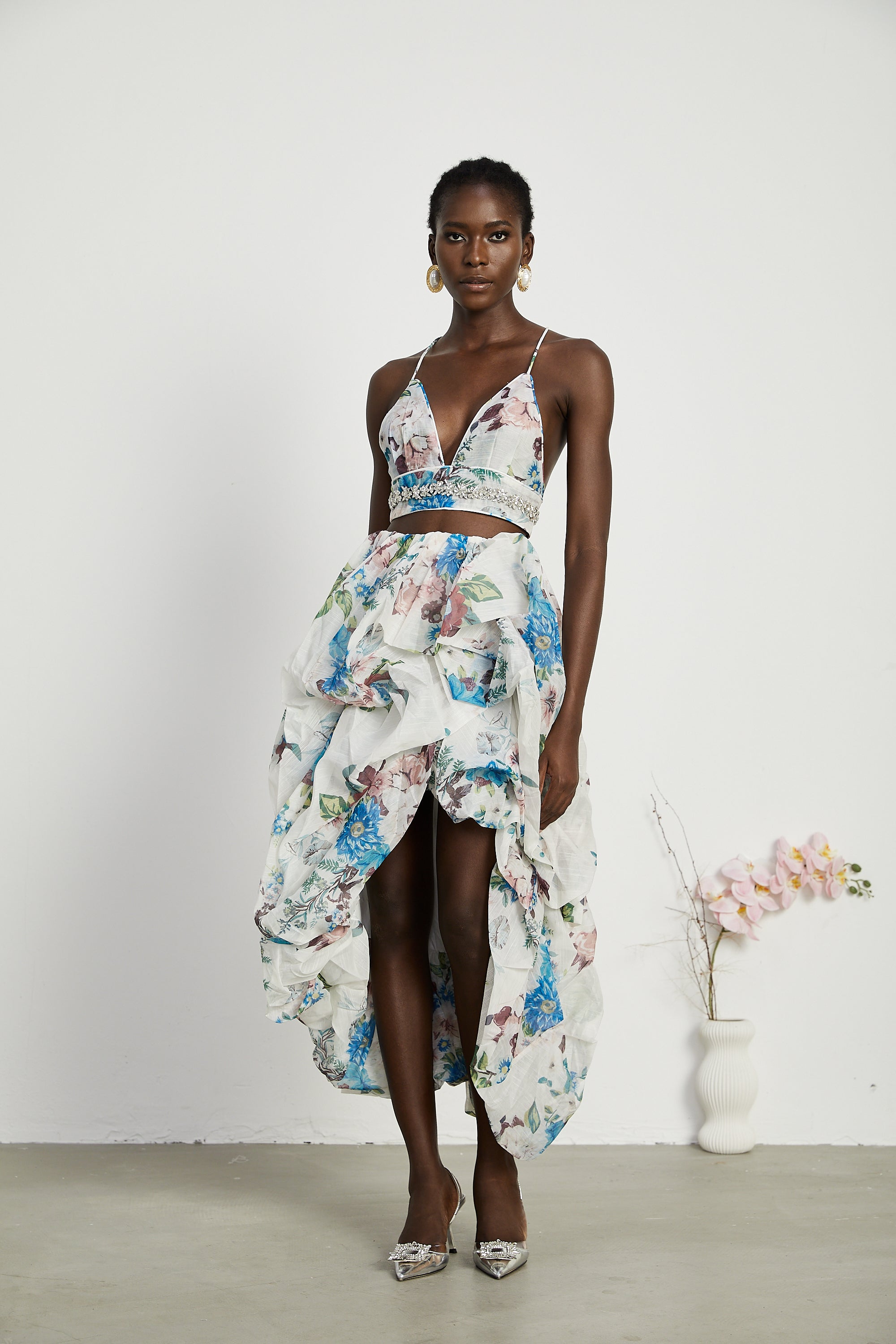 Mélisande floral-print top & skirt matching set (US Only)