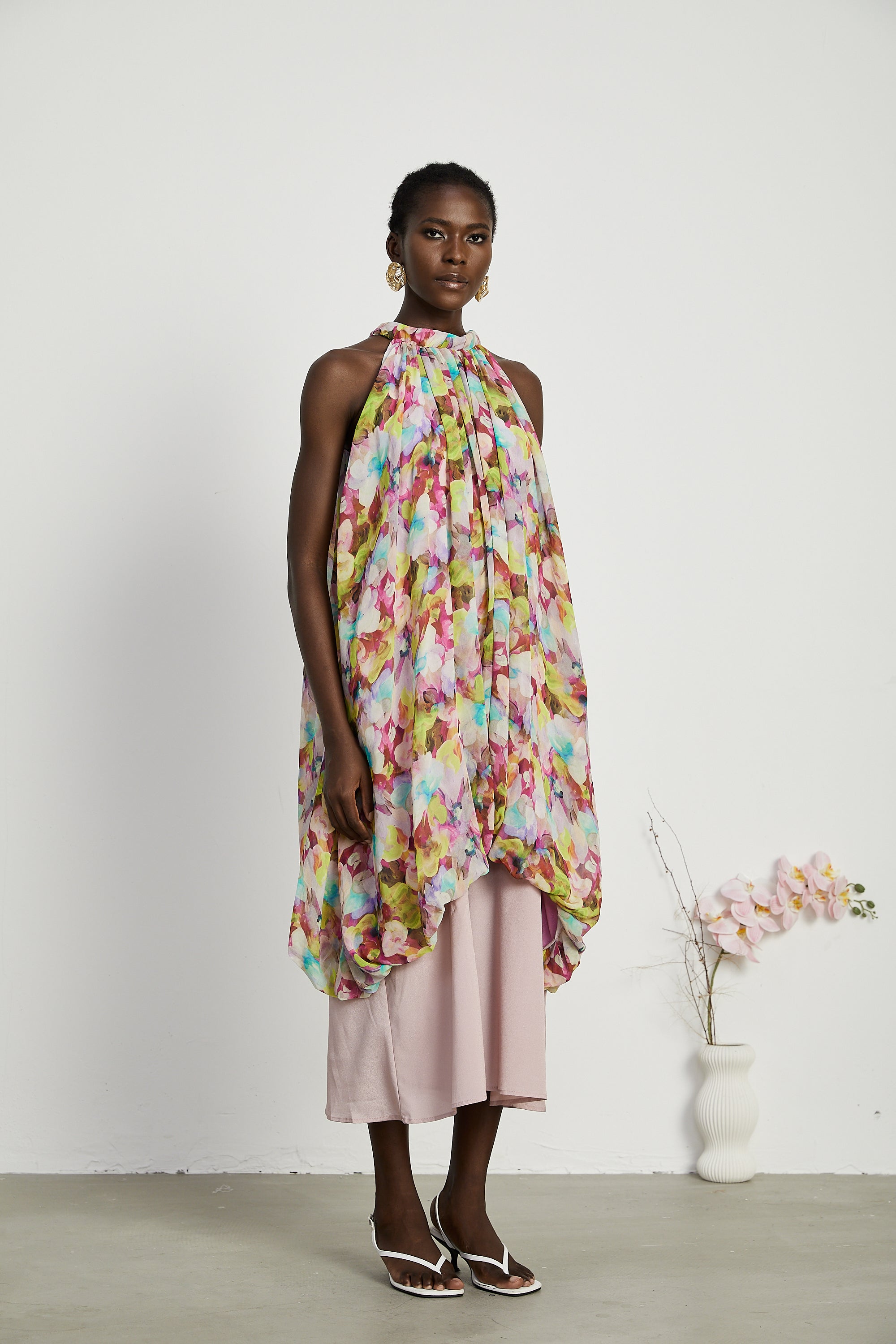 Gianina floral-print sleeveless midi dress (Final Sale-US Only)