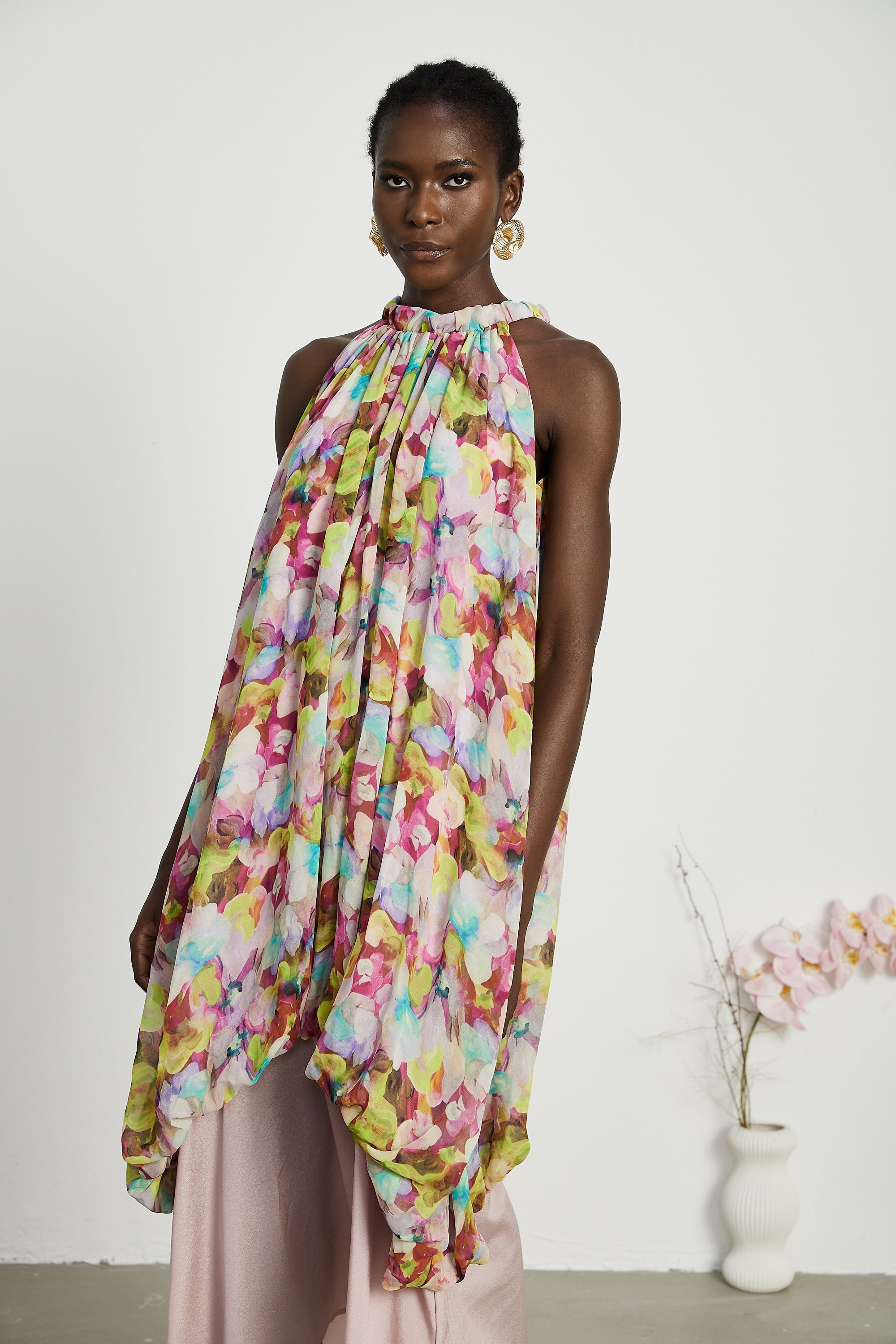 Gianina floral-print sleeveless midi dress (Final Sale-US Only)