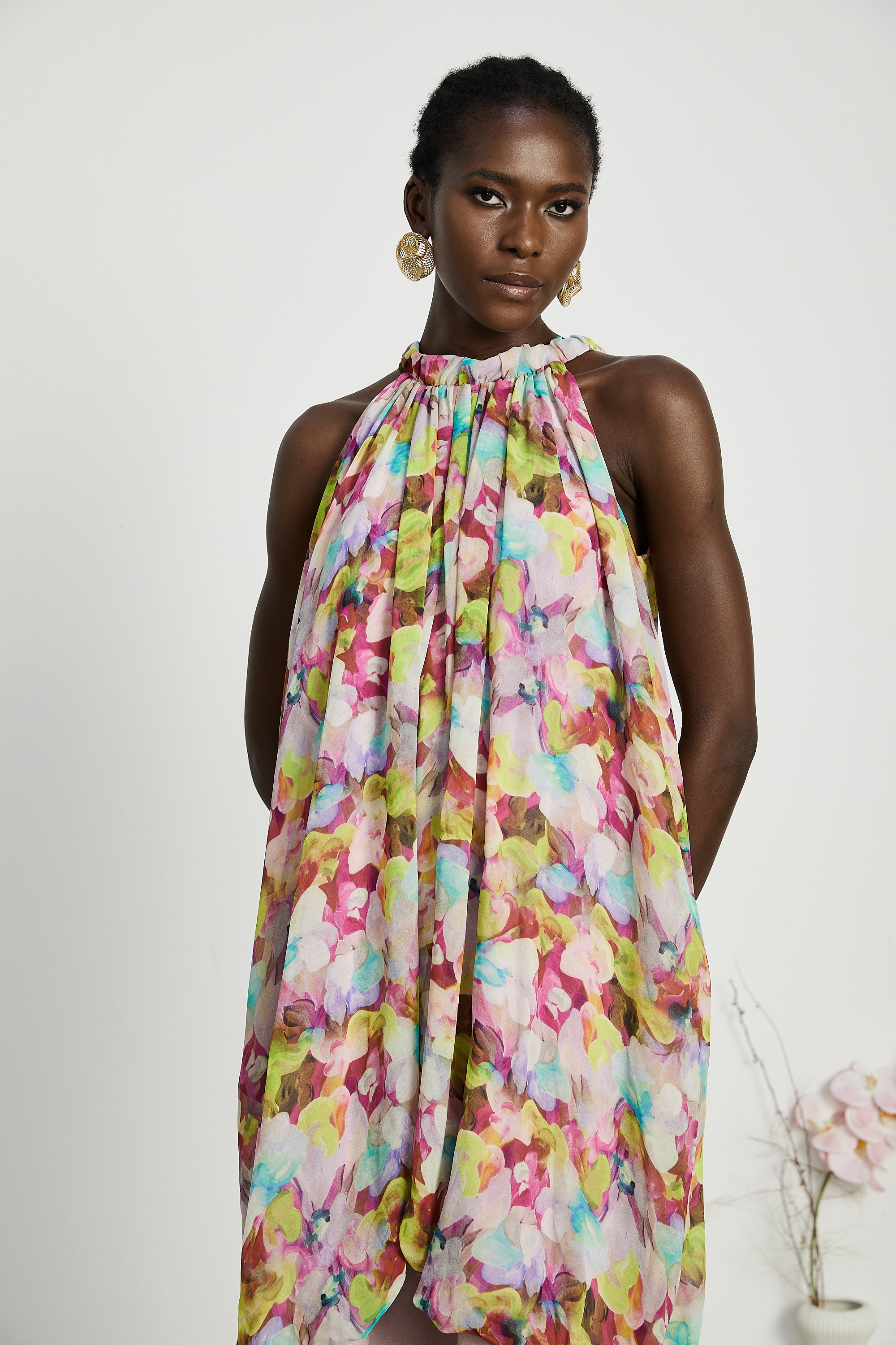 Gianina floral-print sleeveless midi dress (Final Sale-US Only)