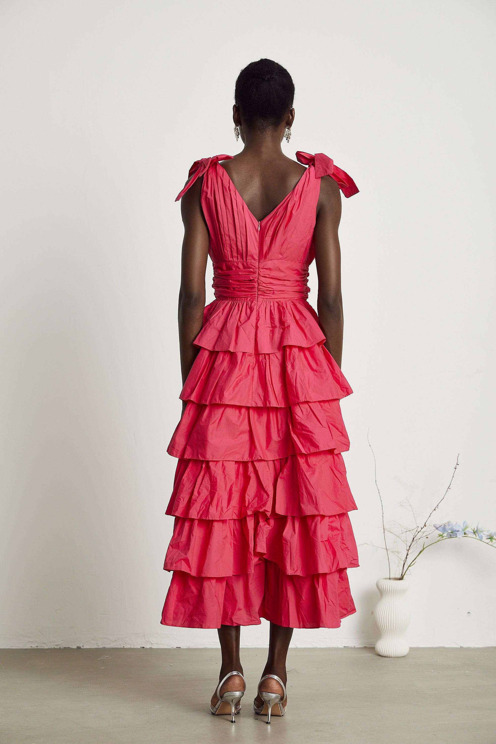 Émilienne tiered ruffled midi dress (US Only)