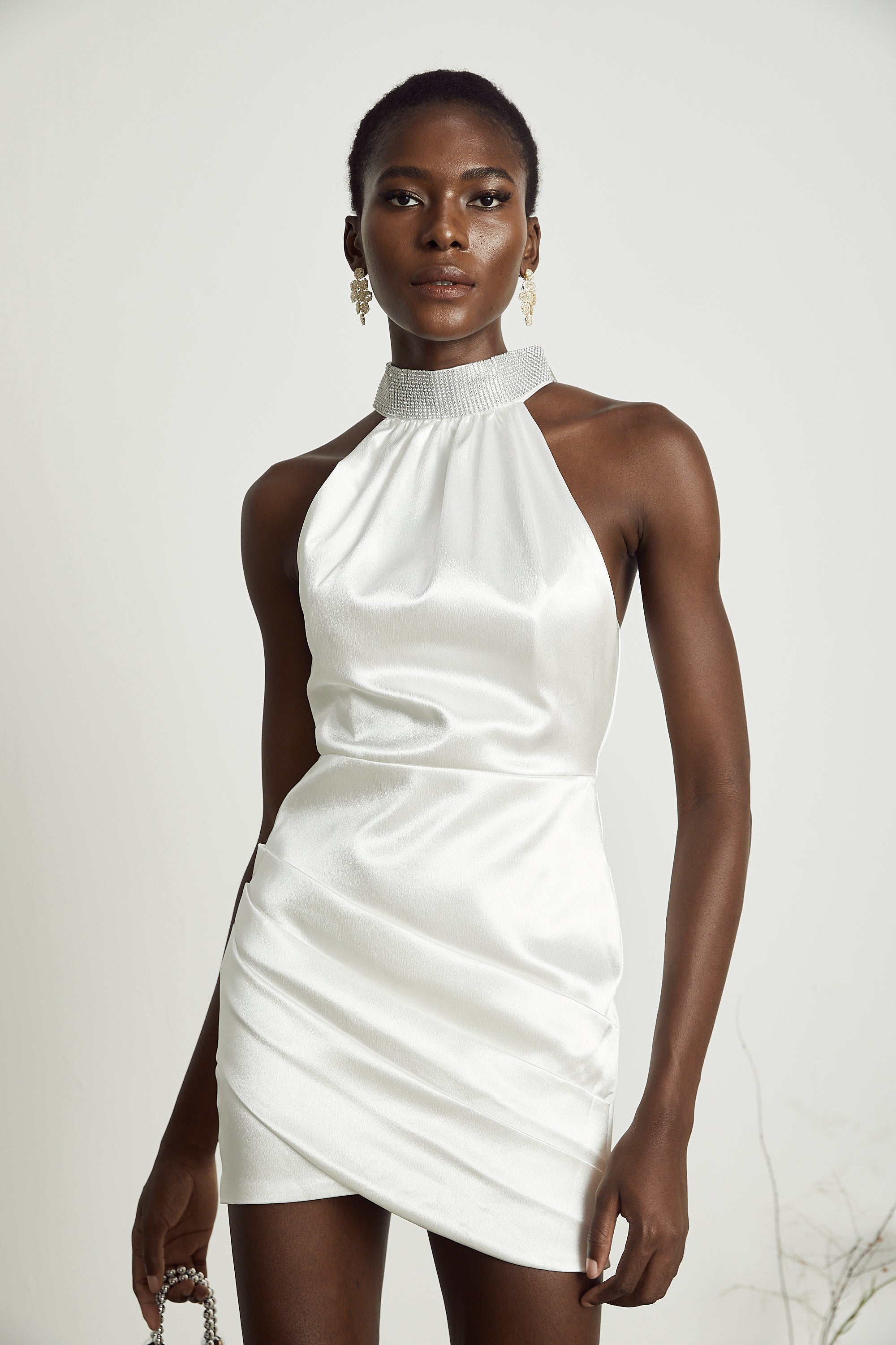 Tahiti embellished asymmetrical mini dress (US Only)