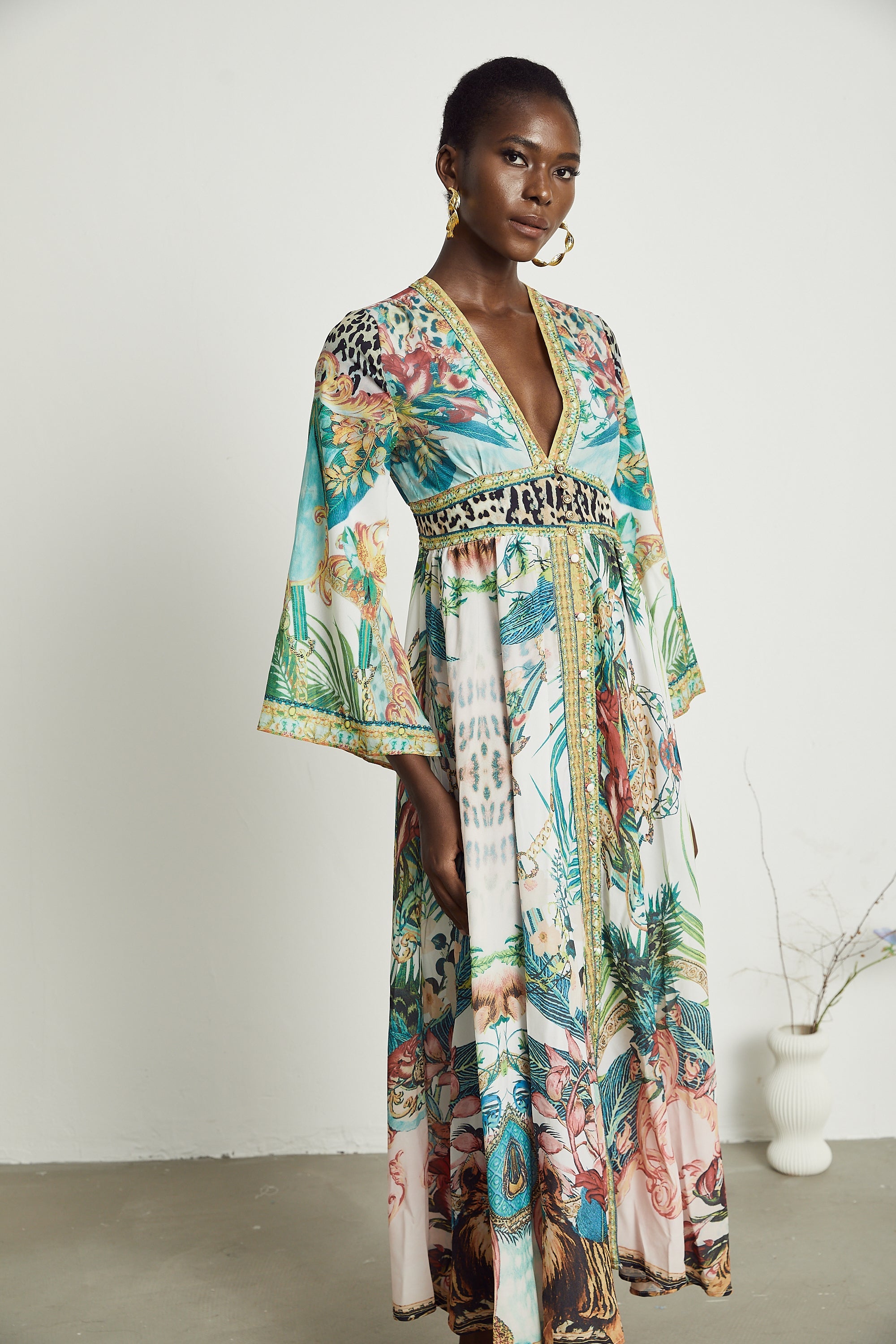 Cassandra graphic-print maxi dress (Final Sale-US Only)