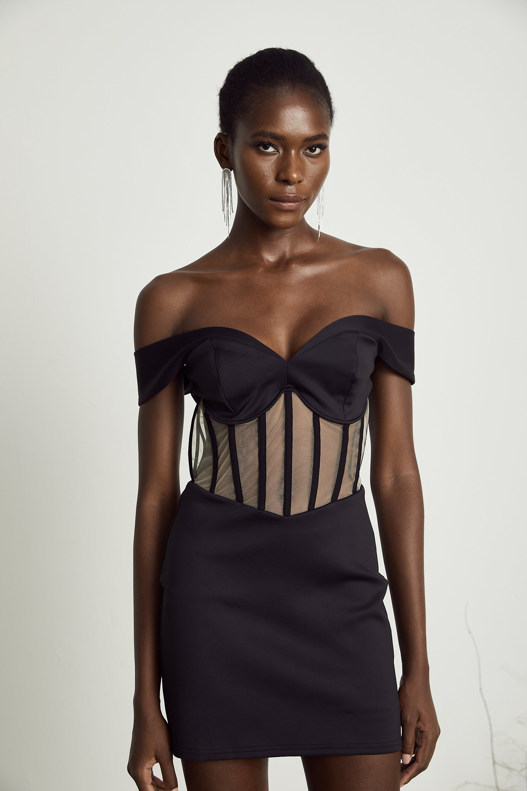 Laguna panelled corset mini dress (US Only)