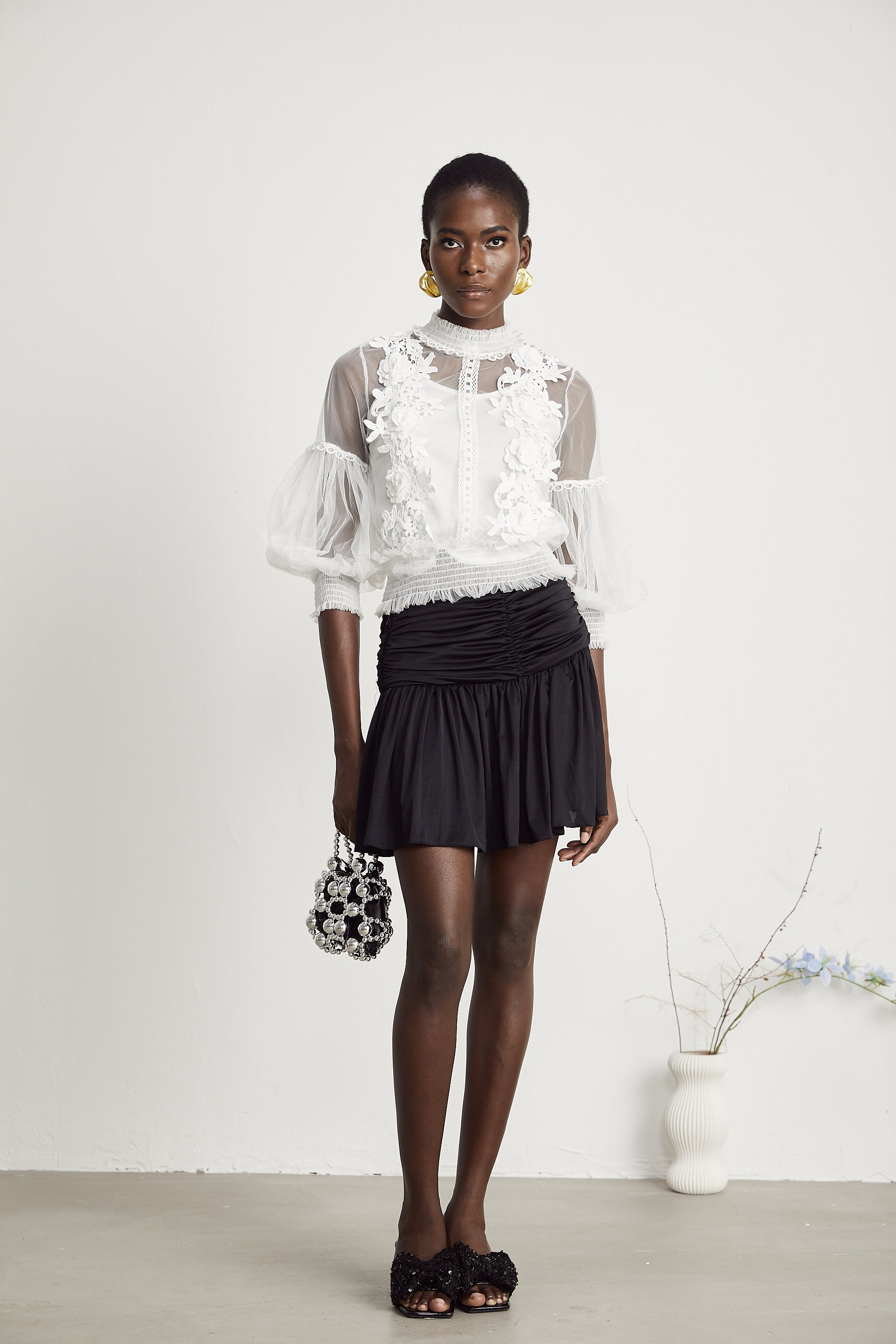 Aiza floral semi-sheer top (US Only)