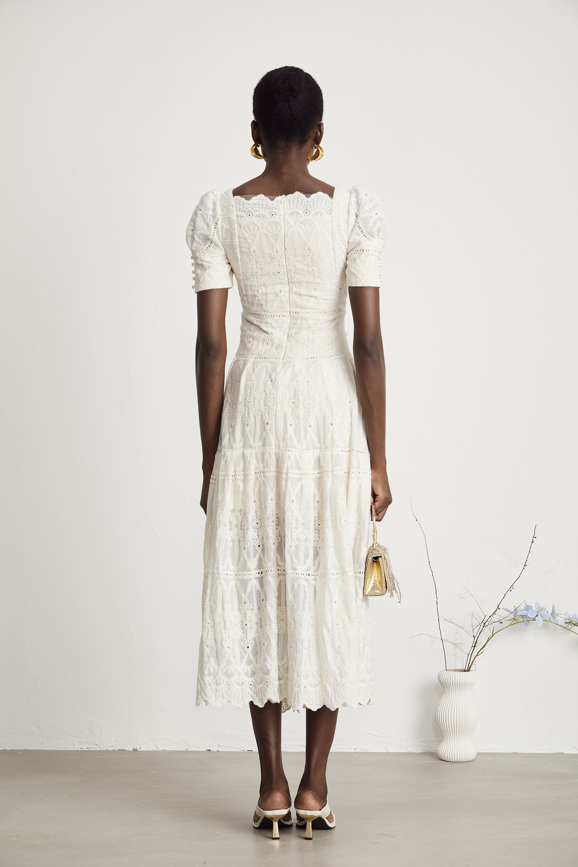 Anaïs faux-pearl embellished cut-out midi dress（Final Sale-US Only）