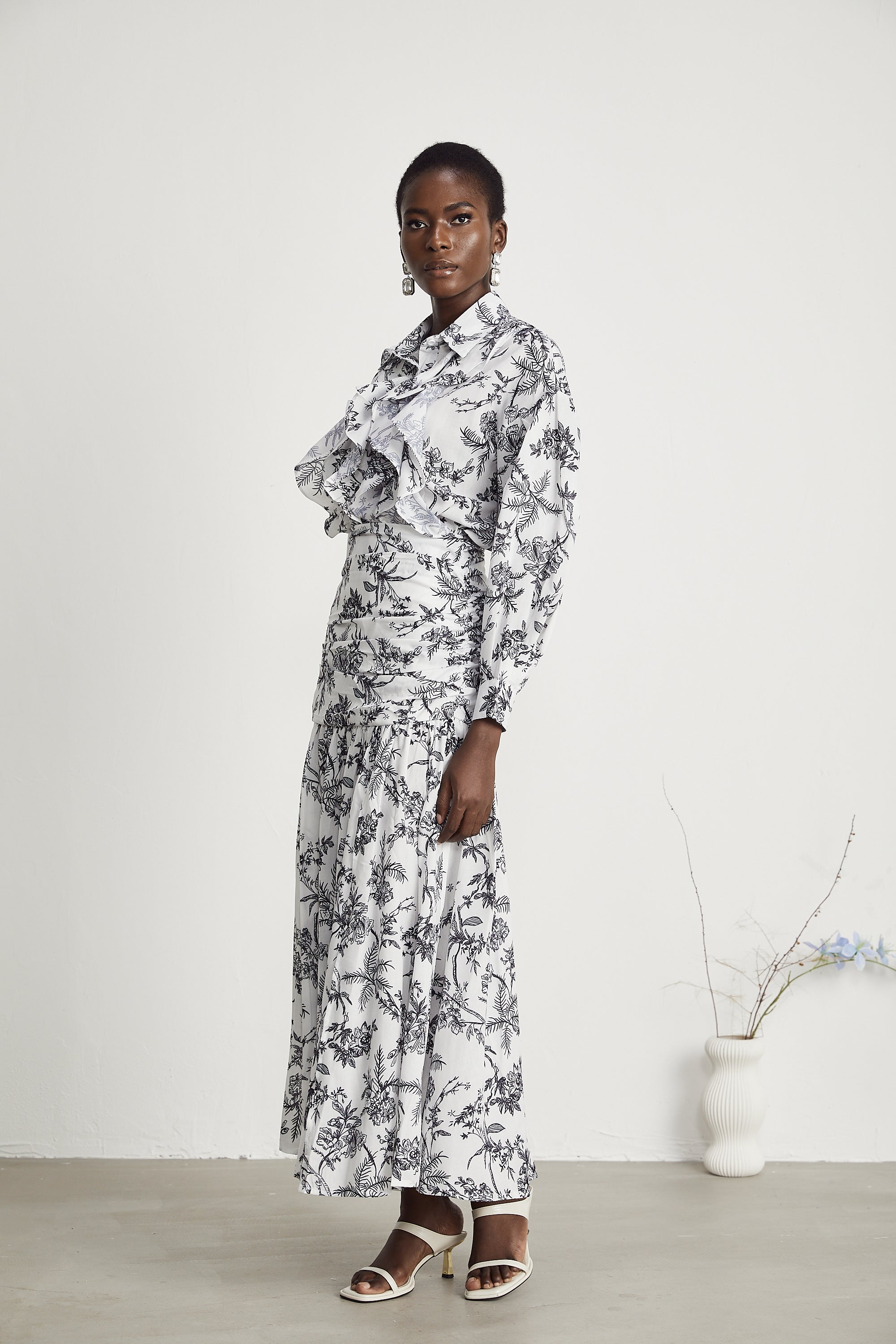 Kelly graphic-print shirt & skirt matching set (US Only)