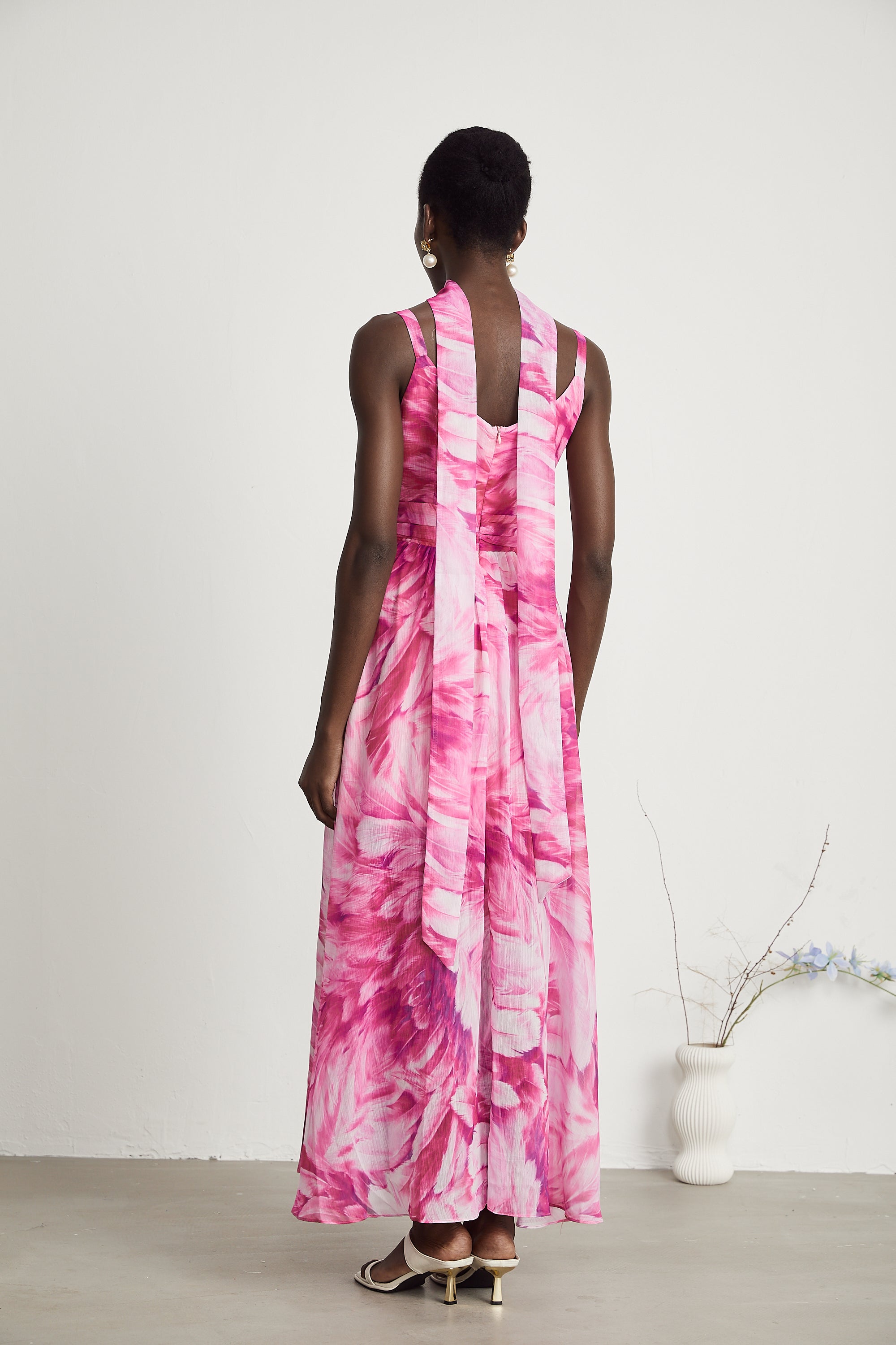 Florence V-neck floral maxi dress (US Only)