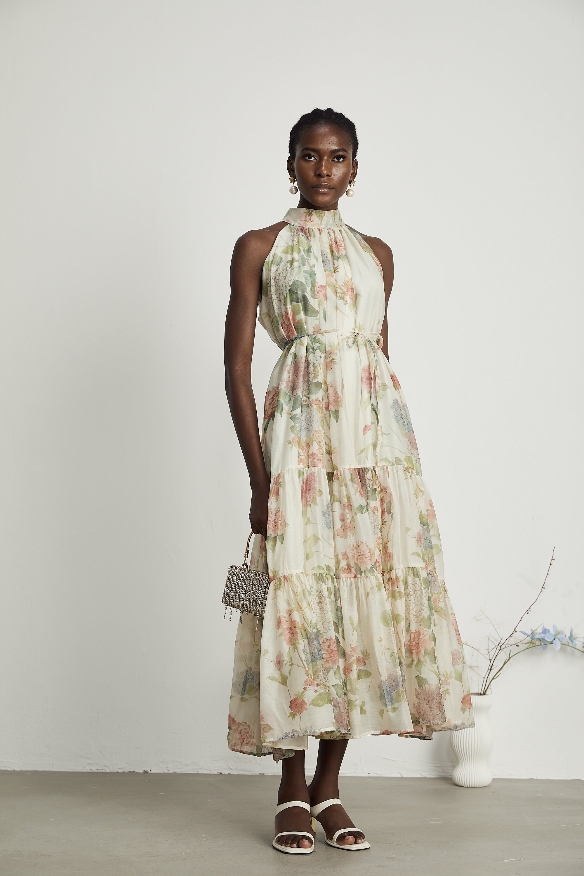 Manon layered floral-print midi dress (Final Sale-US Only)