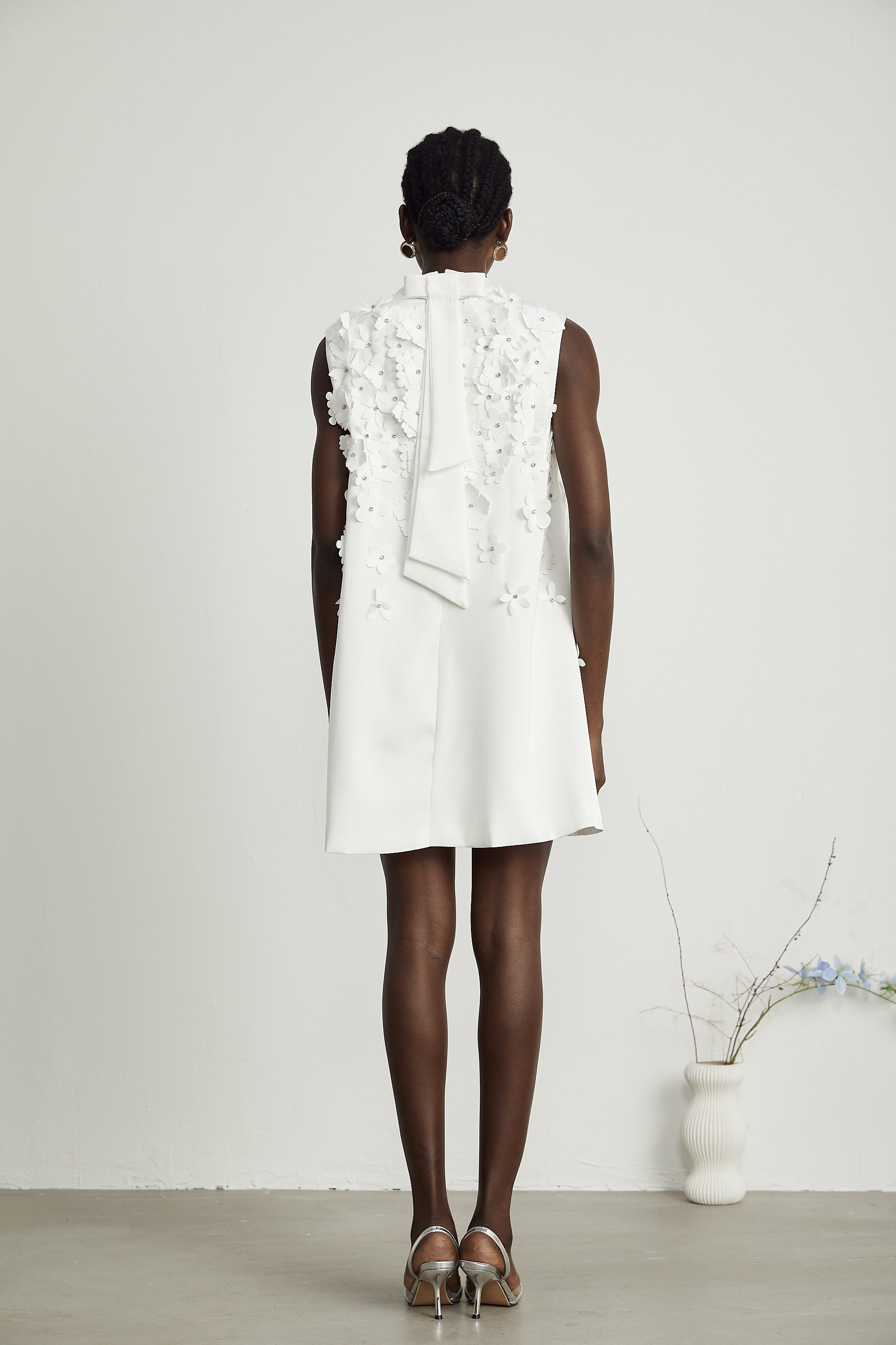 Genevieve faux-flower mini dress (Final Sale-US Only)