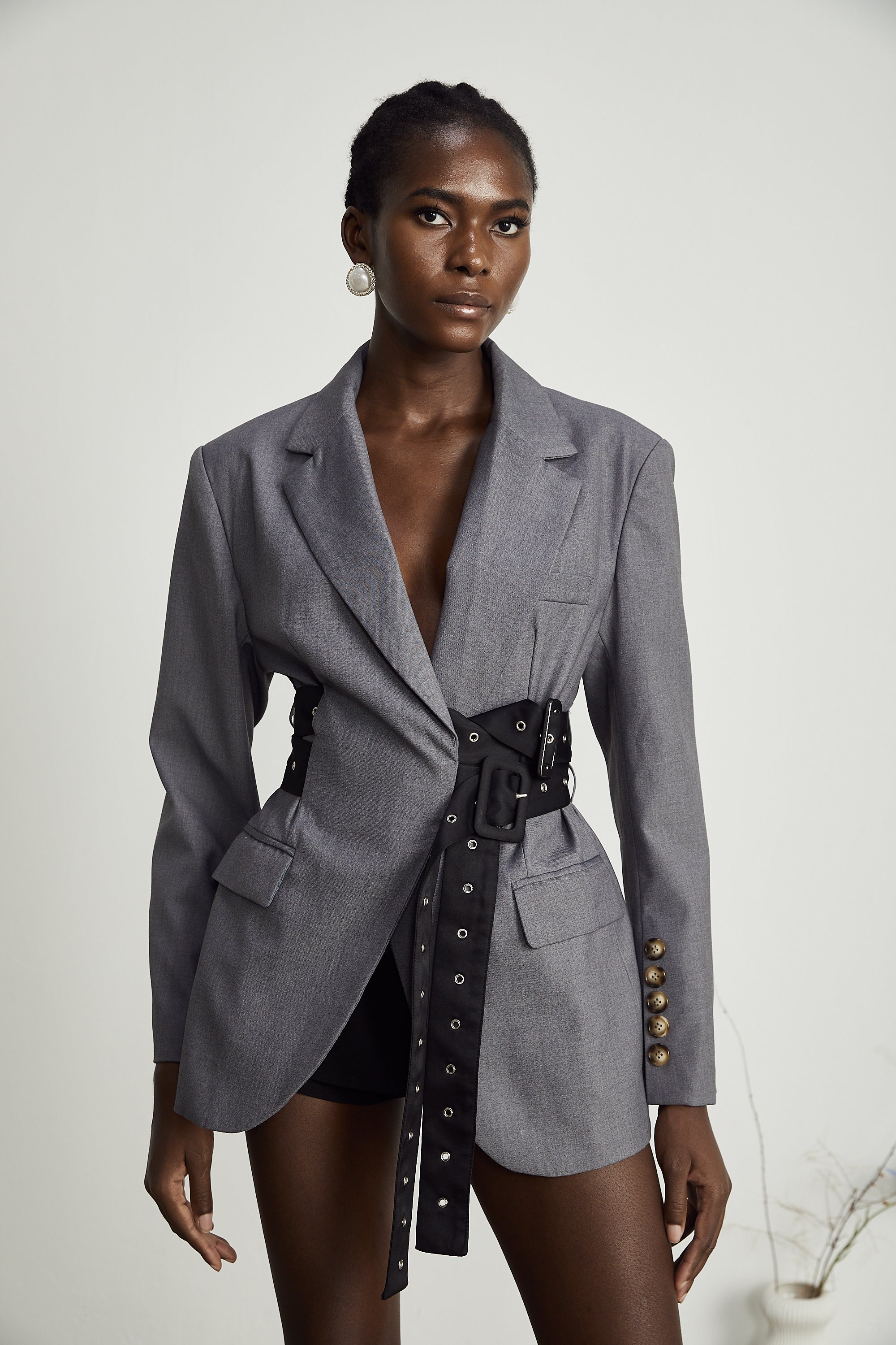 Thérèse Belted Waist Blazer (Final Sale-US Only)
