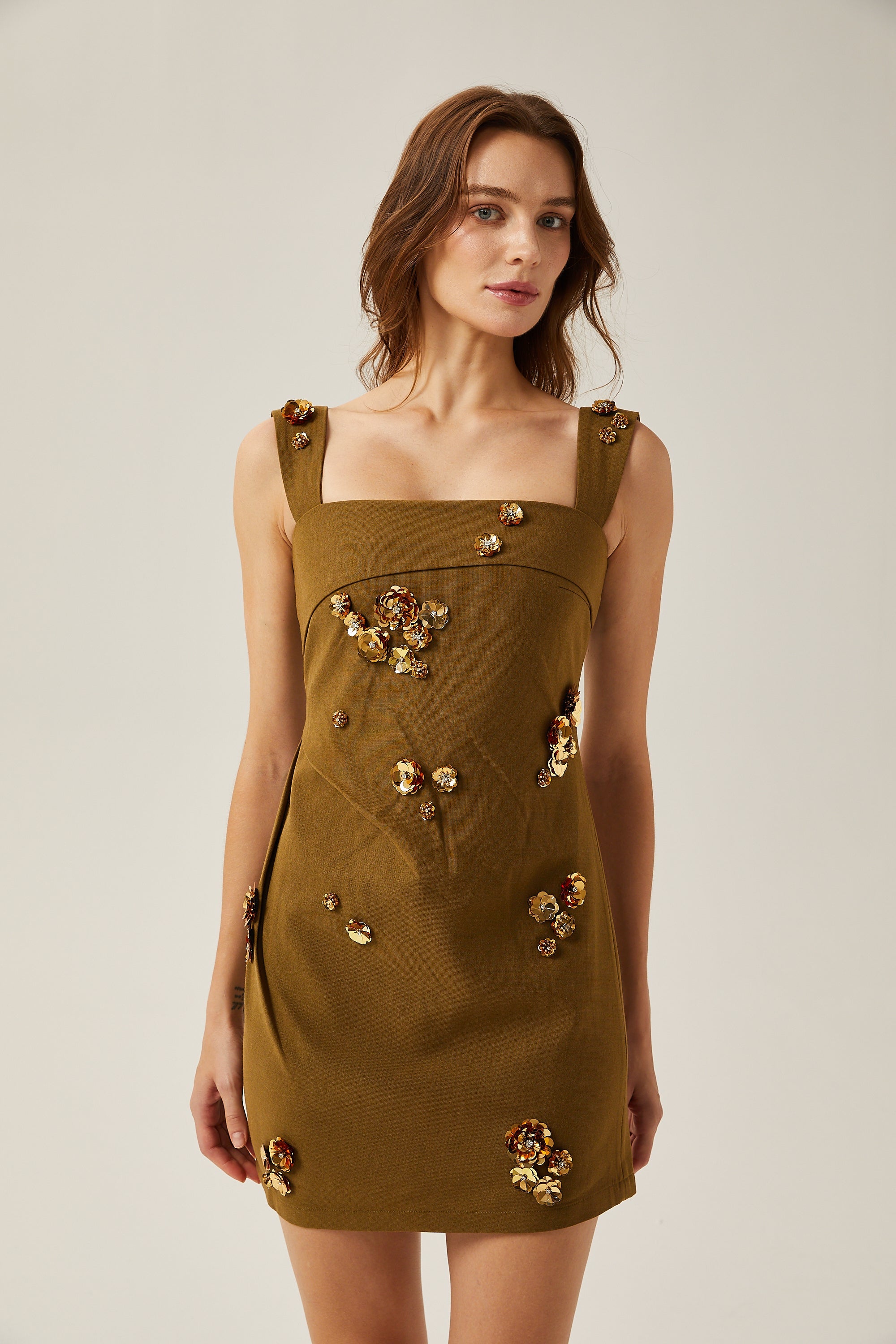 Alize floral embellished mini dress (US Only)