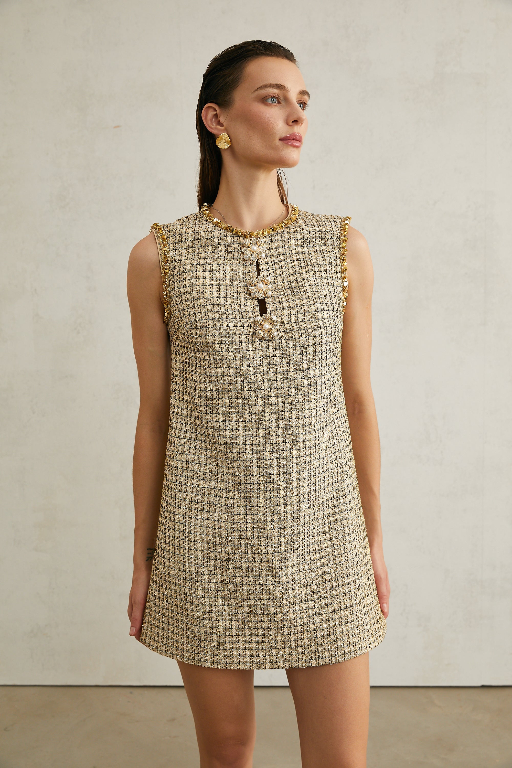 Éléonore tweed sleeveless mini dress (Final Sale-US Only)