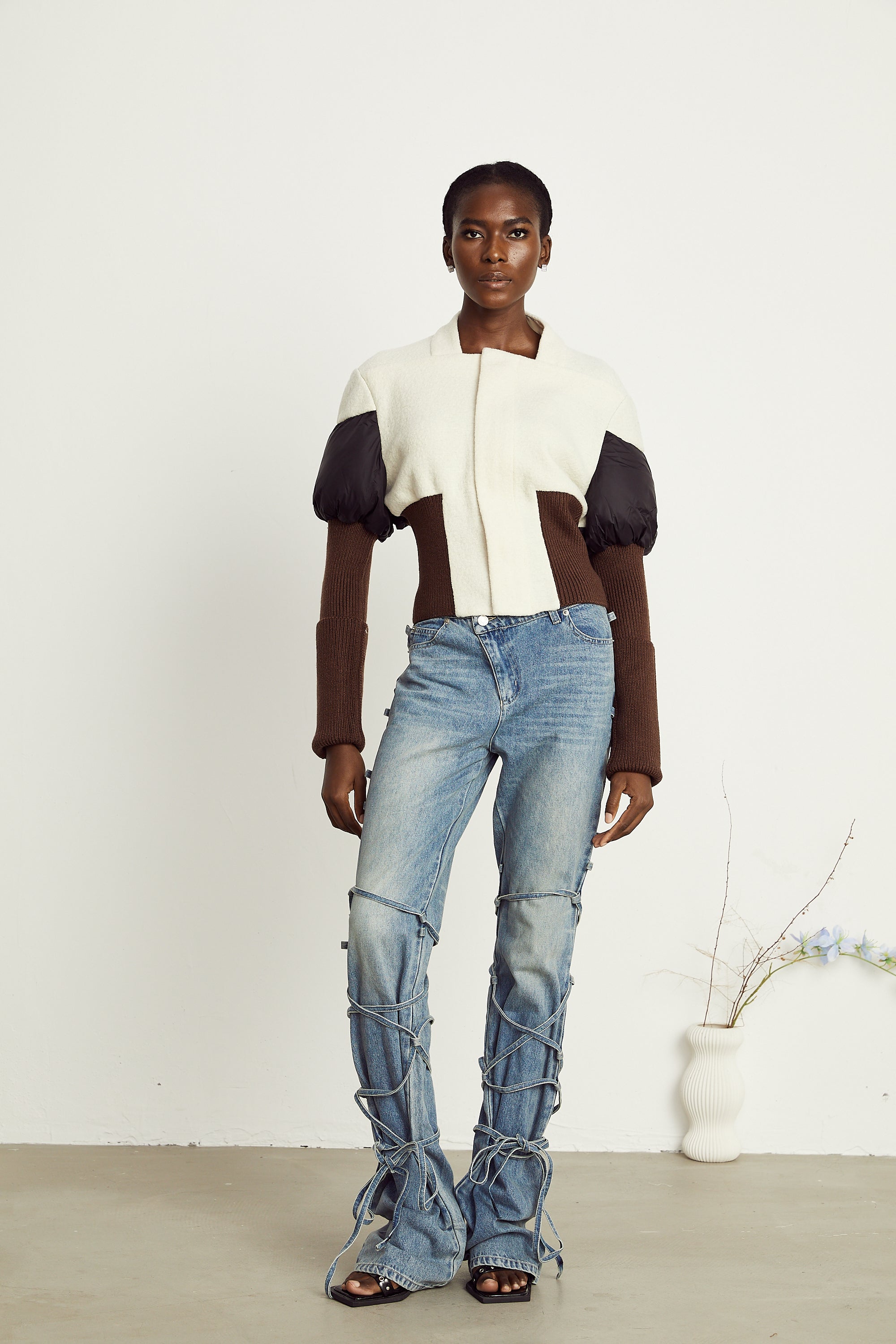 Ghislaine cropped panelled jacket (Final Sale)