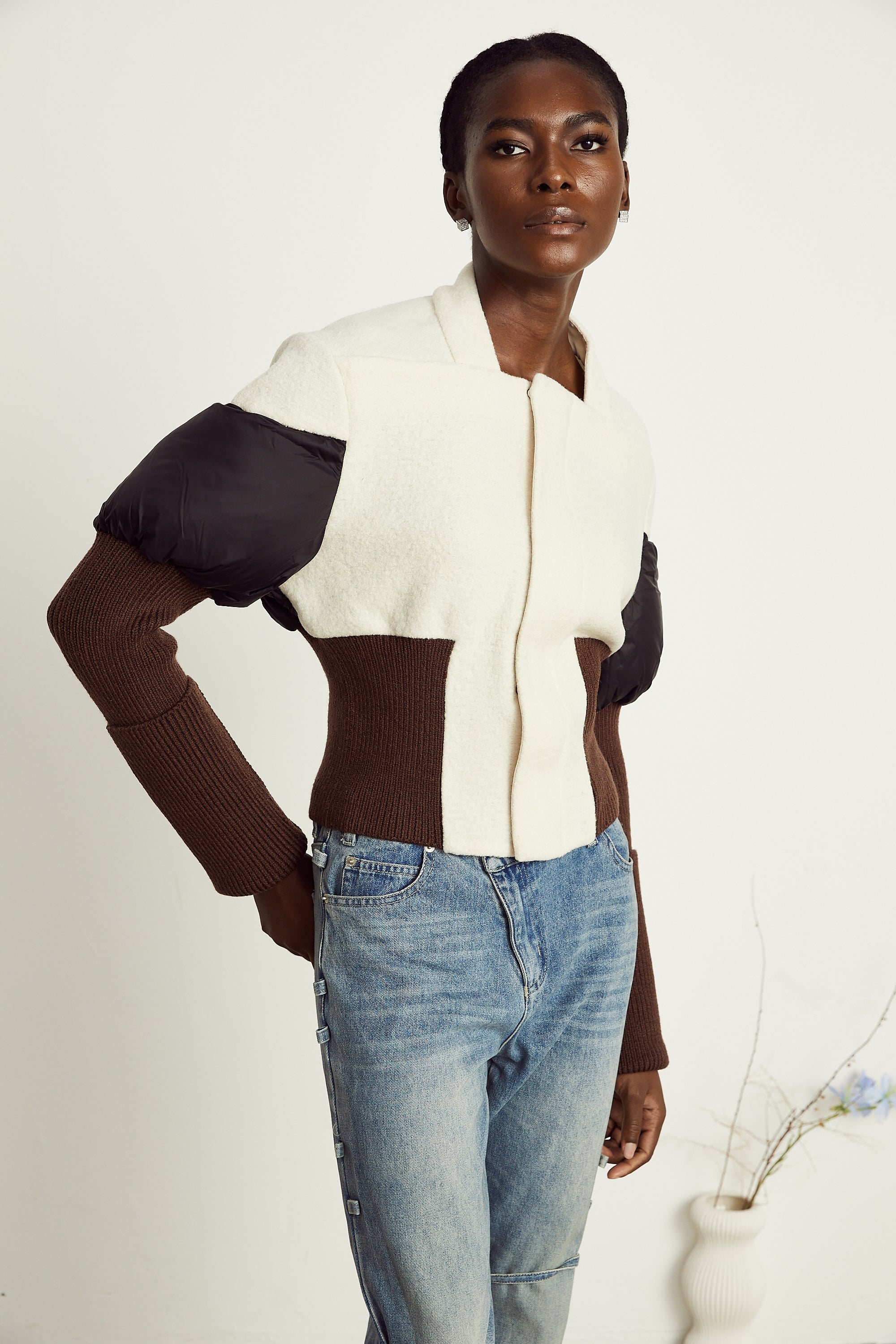 Ghislaine cropped panelled jacket (Final Sale)