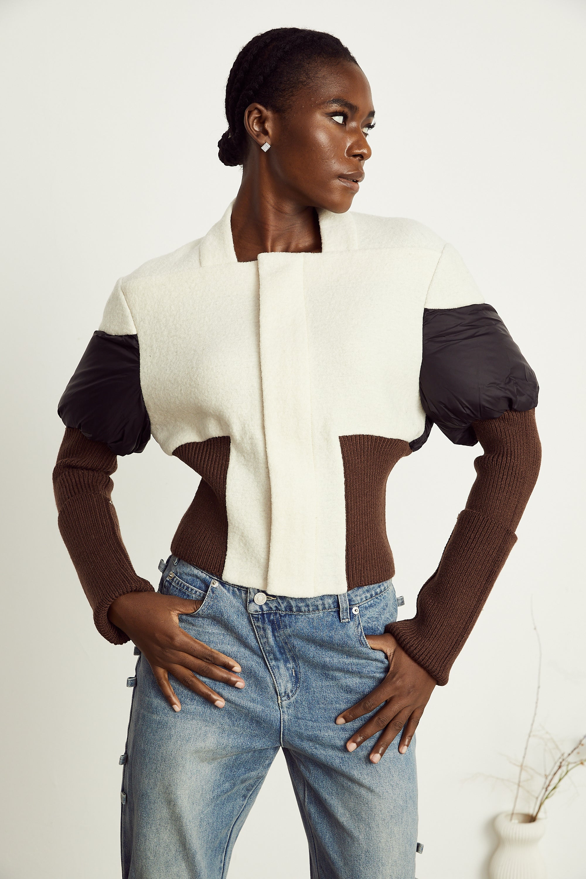 Ghislaine cropped panelled jacket (Final Sale)