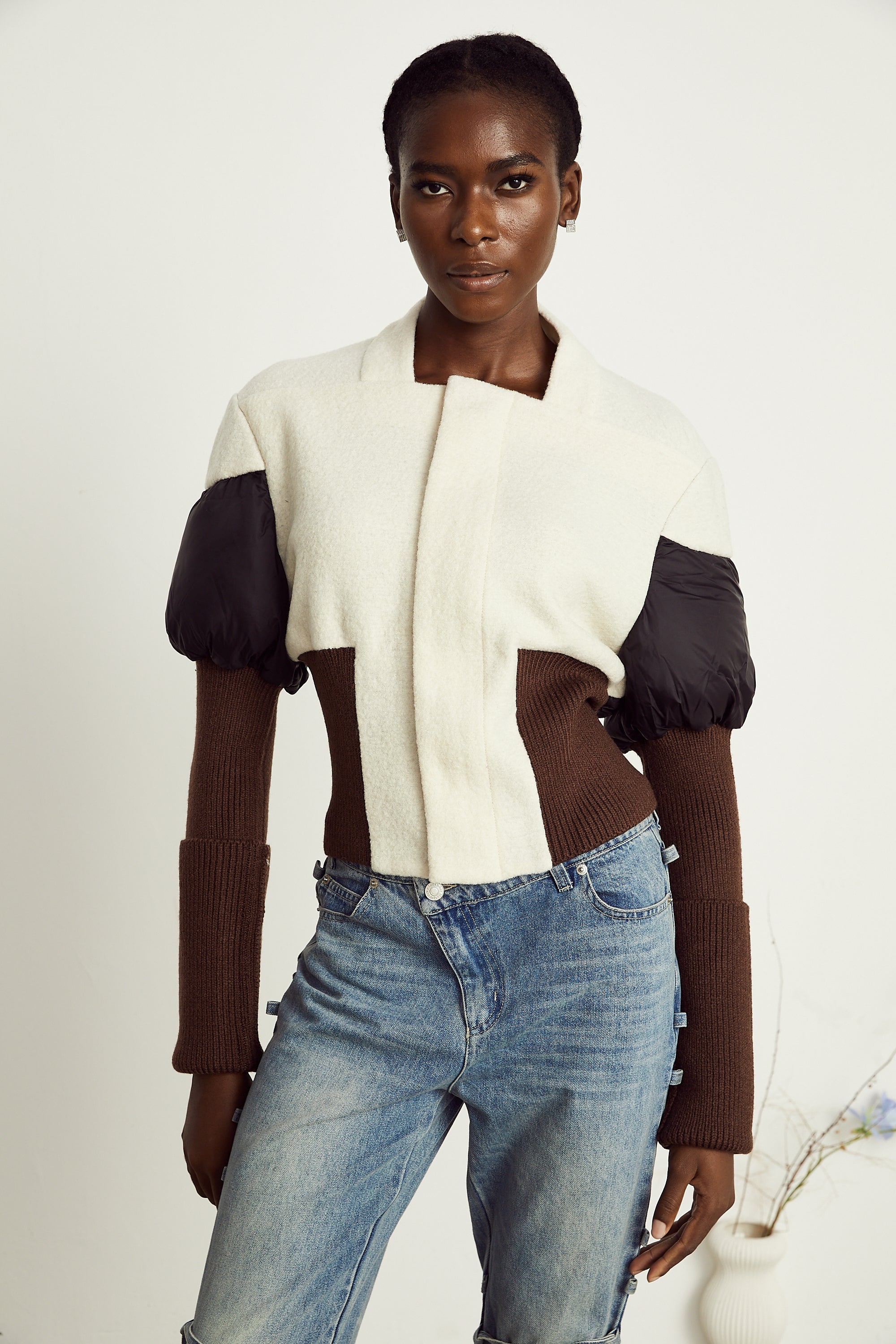 Ghislaine cropped panelled jacket (Final Sale)
