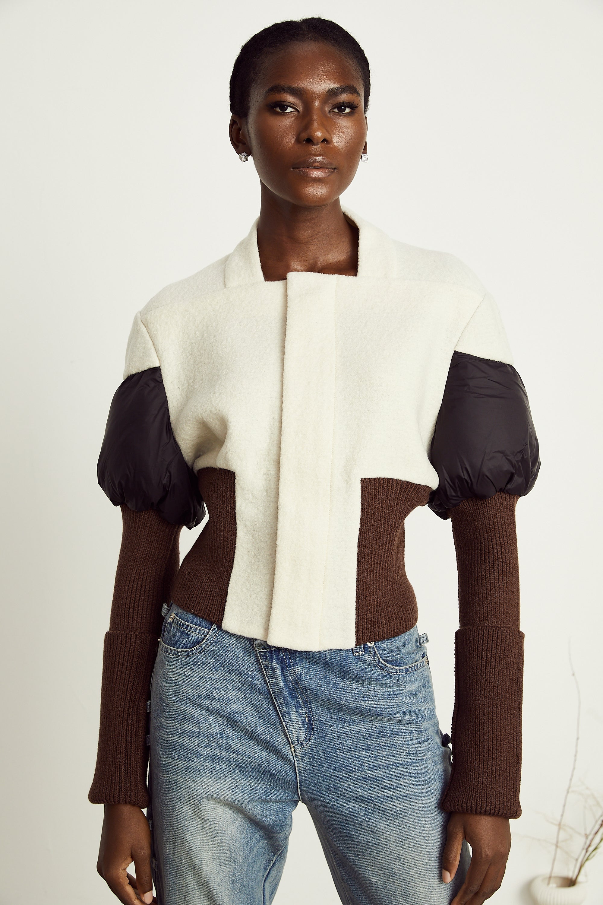 Ghislaine cropped panelled jacket (Final Sale)
