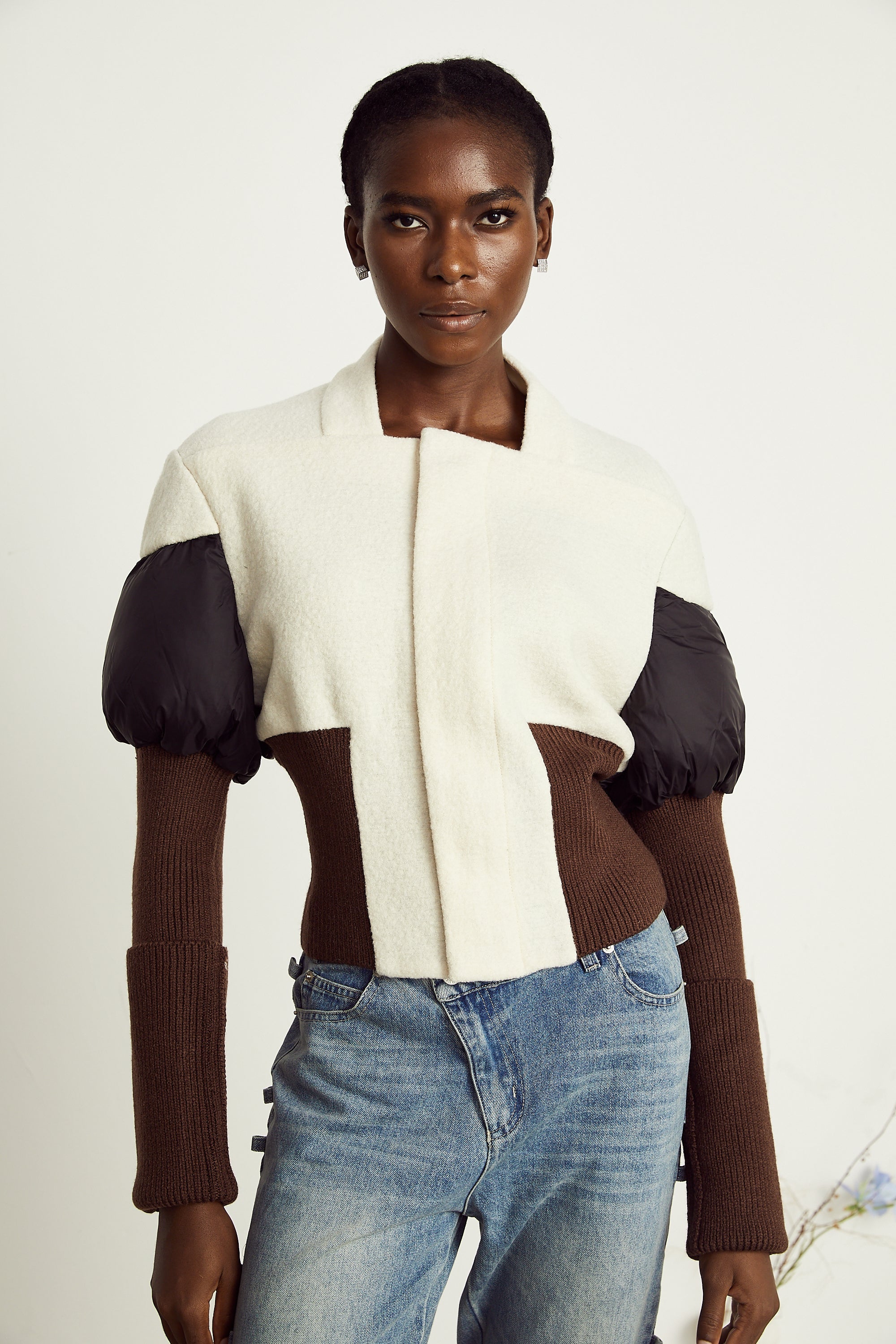 Ghislaine cropped panelled jacket (Final Sale)