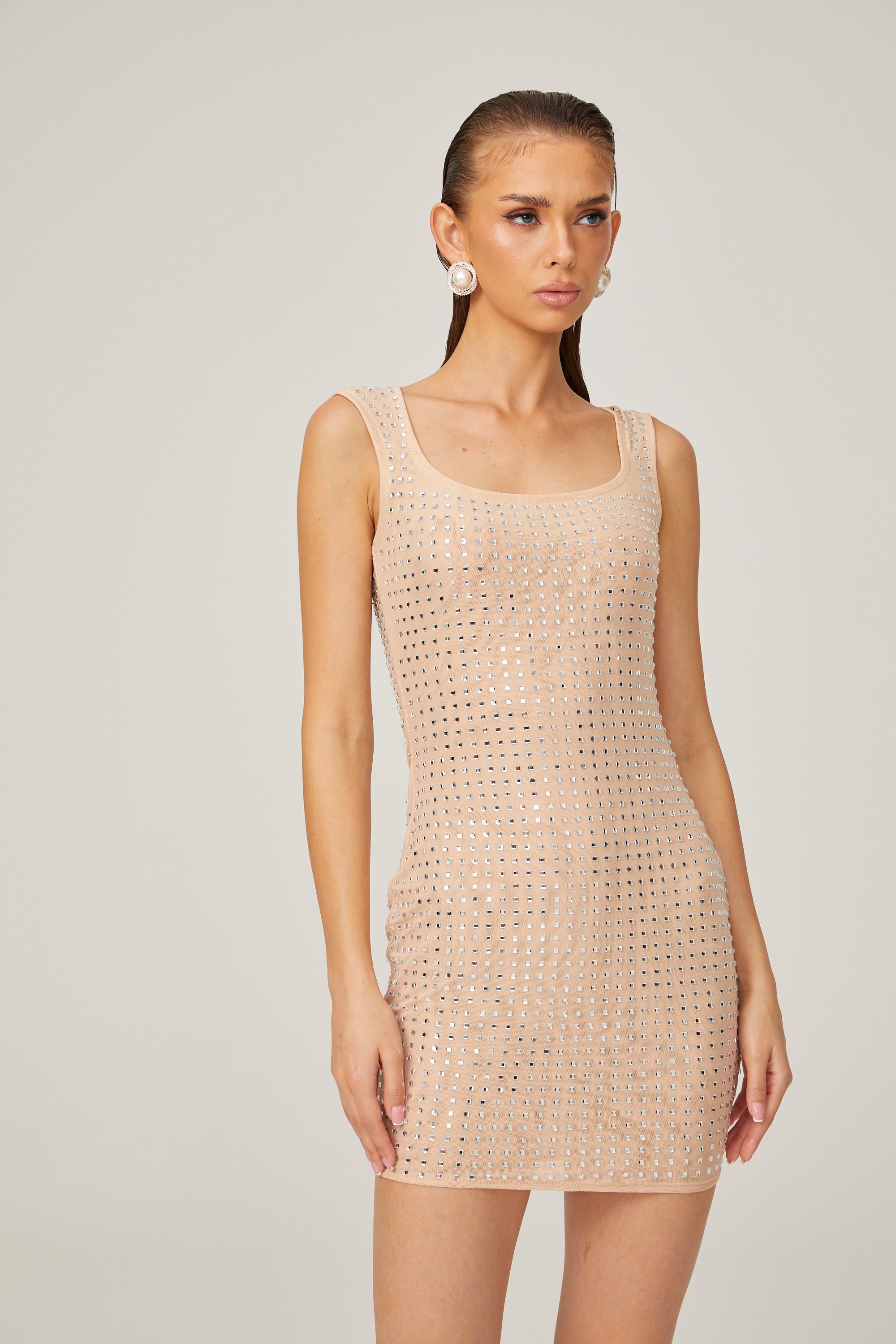Arantxa crystal-embellished mini dress