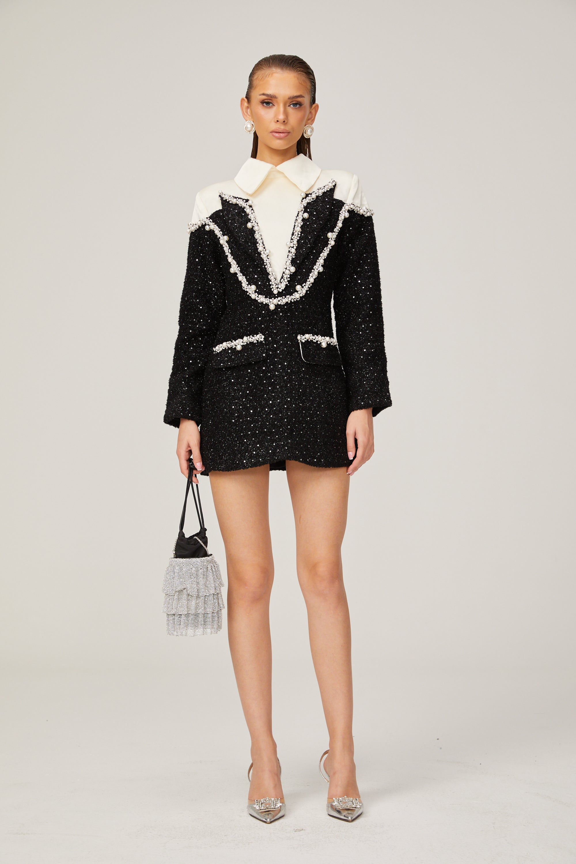 Éléonore faux-pearl tweed mini dress (Final Sale-US Only)