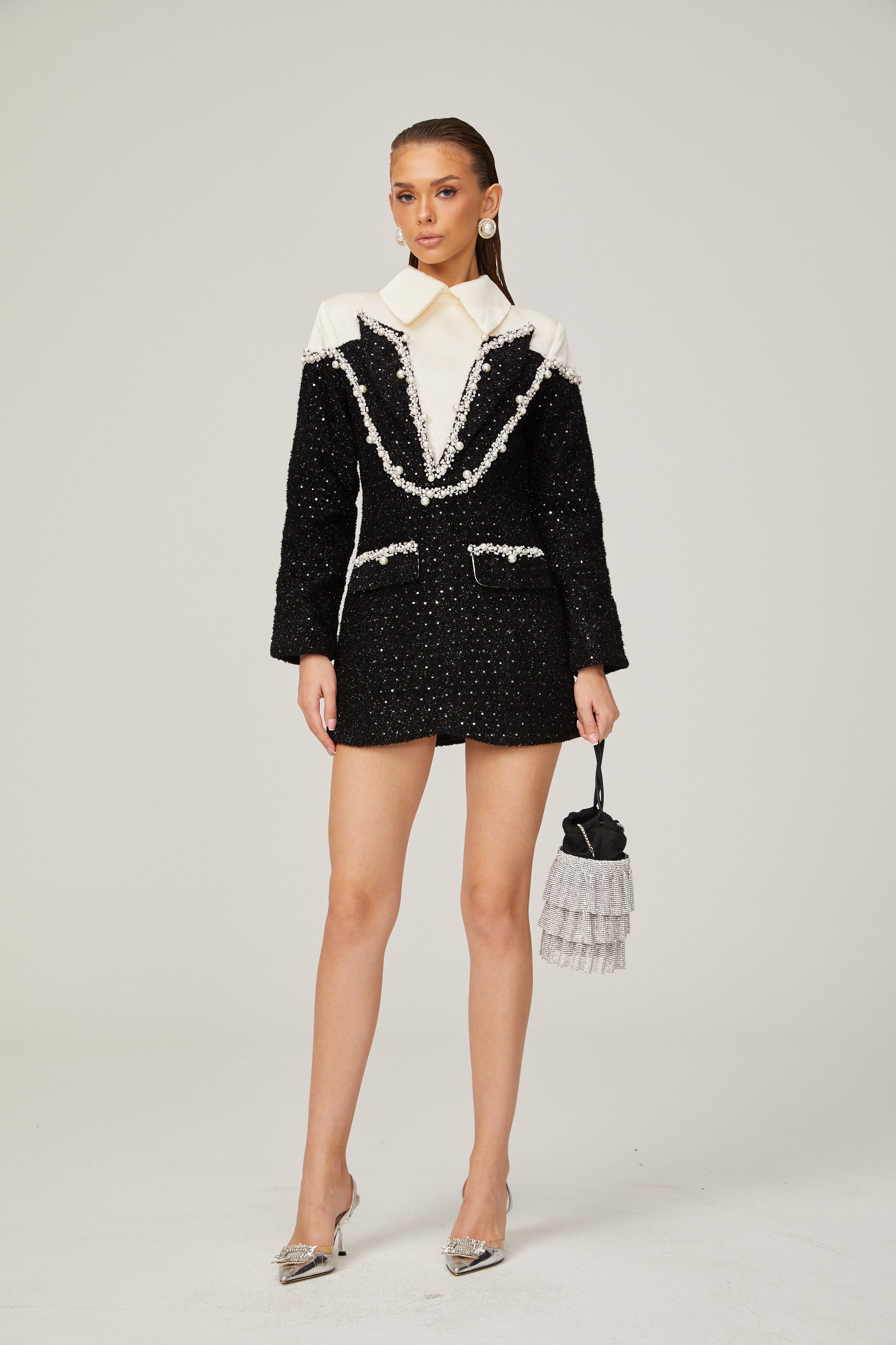 Éléonore faux-pearl tweed mini dress (Final Sale-US Only)