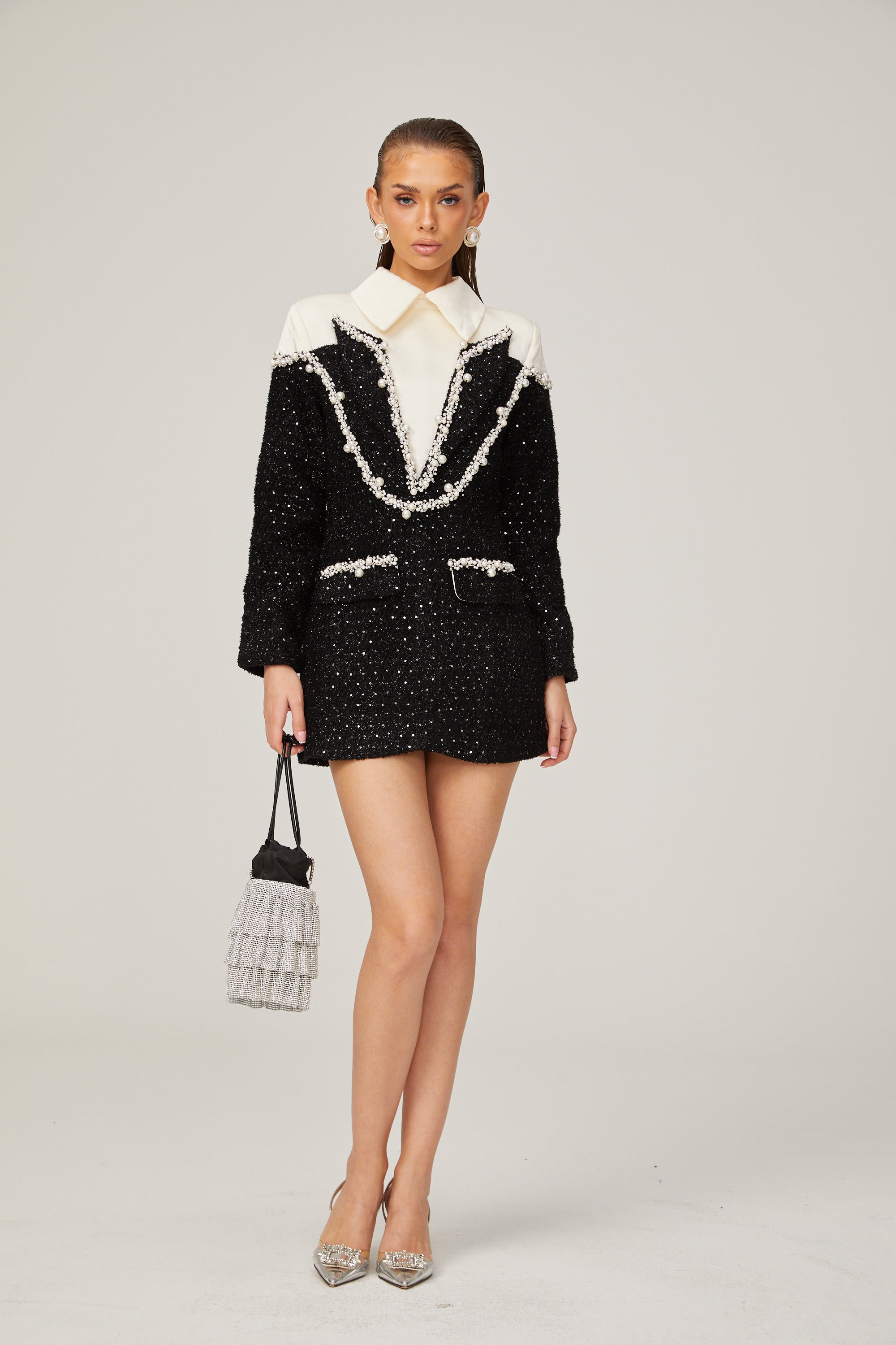 Éléonore faux-pearl tweed mini dress (Final Sale-US Only)