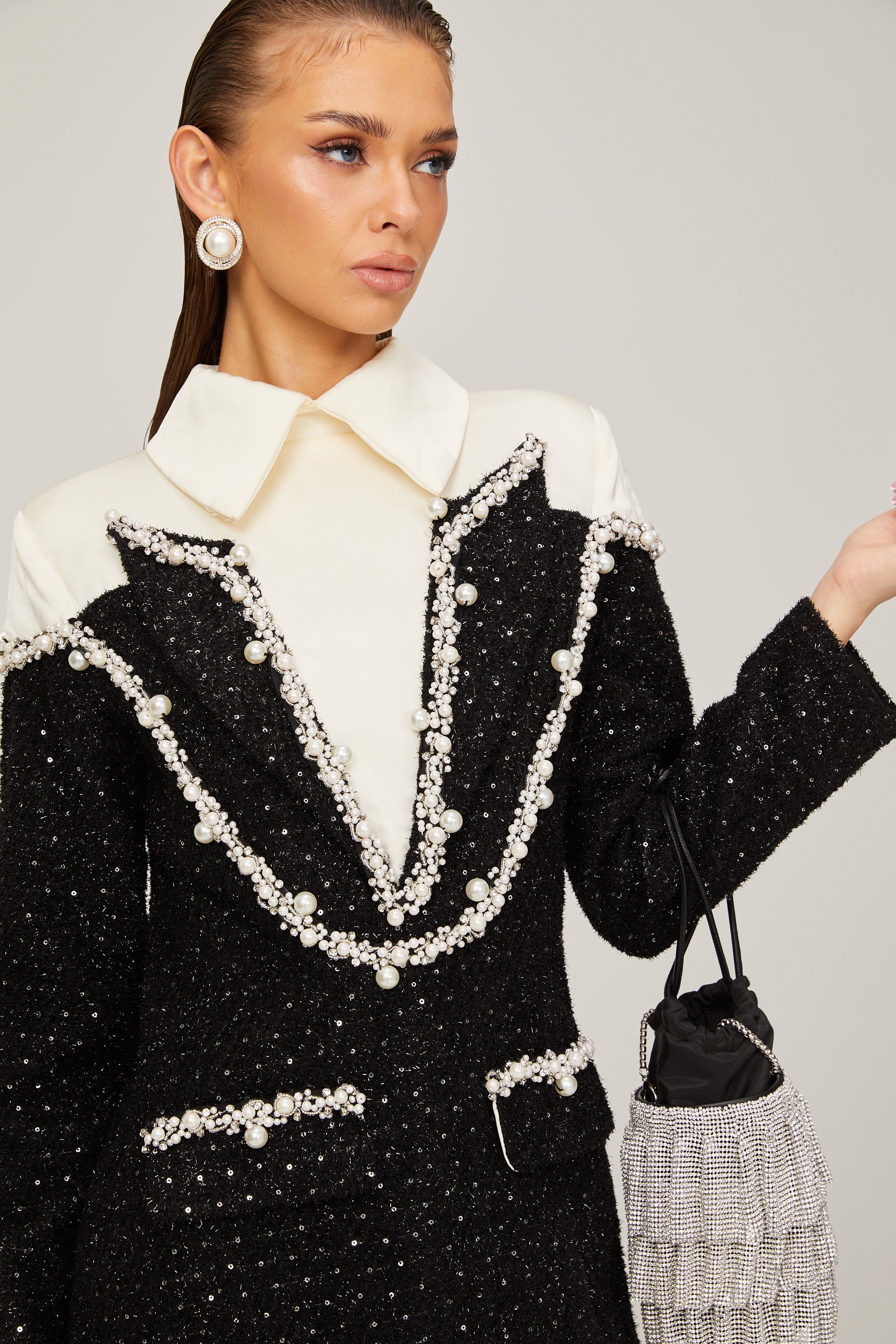 Éléonore faux-pearl tweed mini dress (Final Sale-US Only)