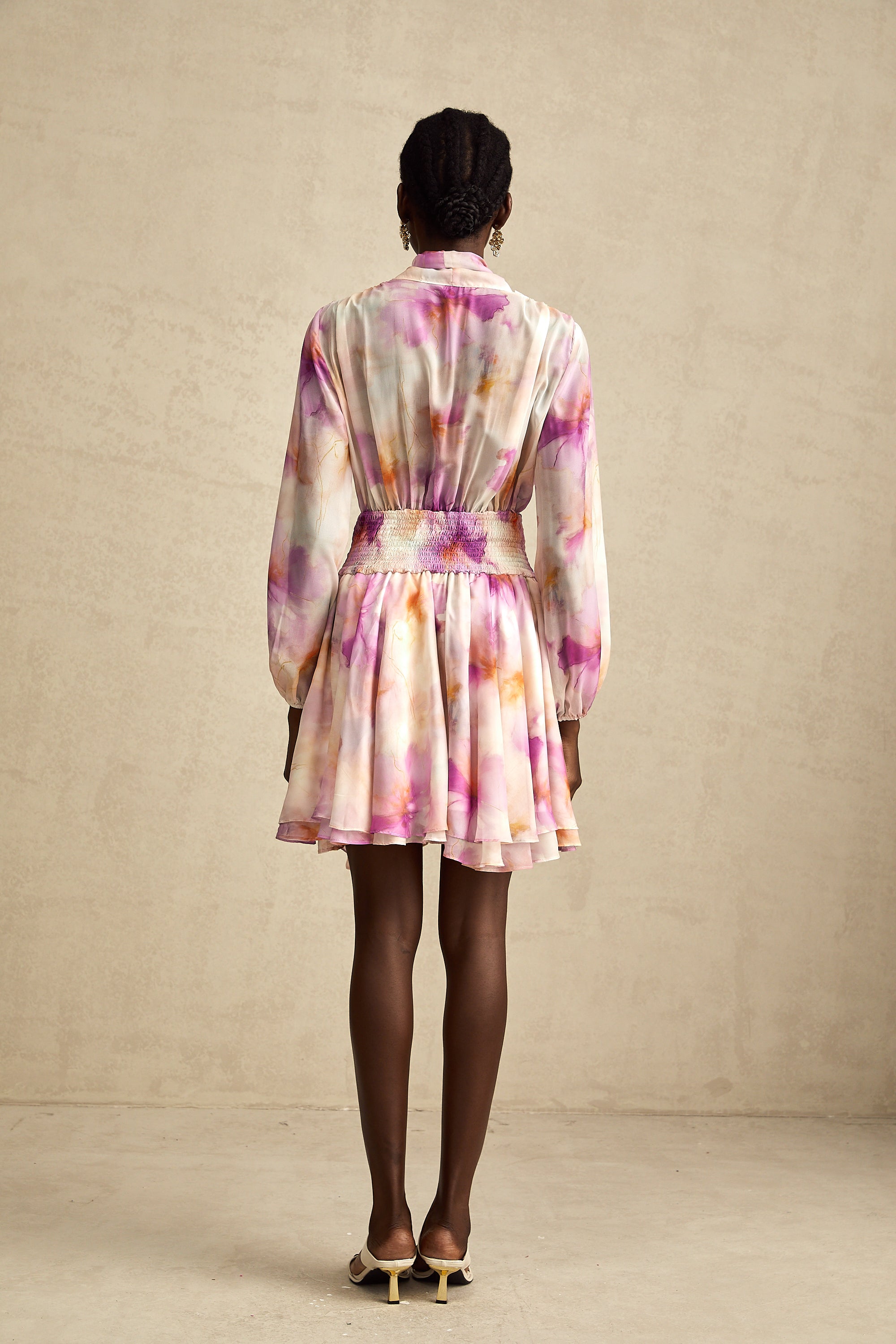 Maëlys floral-print V-neck mini dress (US Only)
