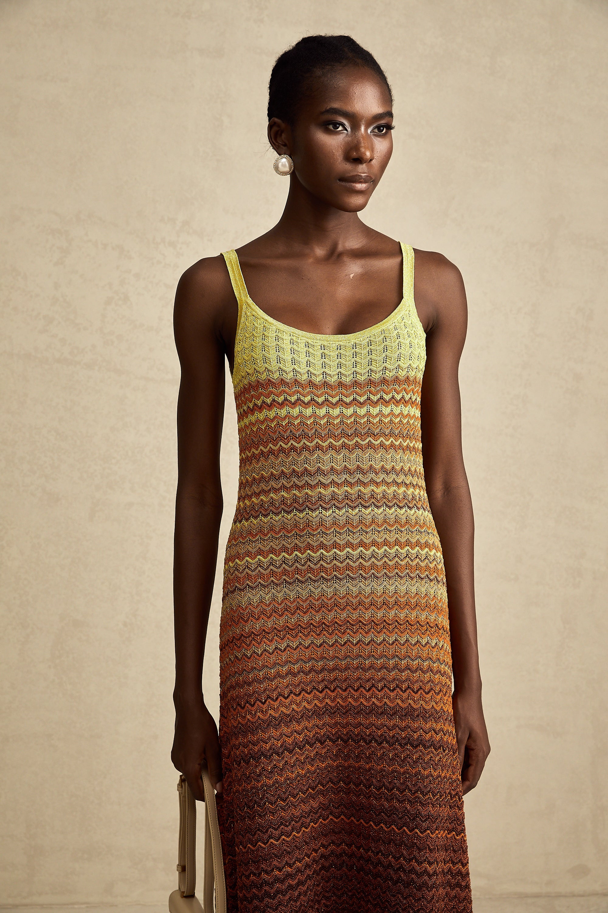 Audrey gradient knitted maxi dress