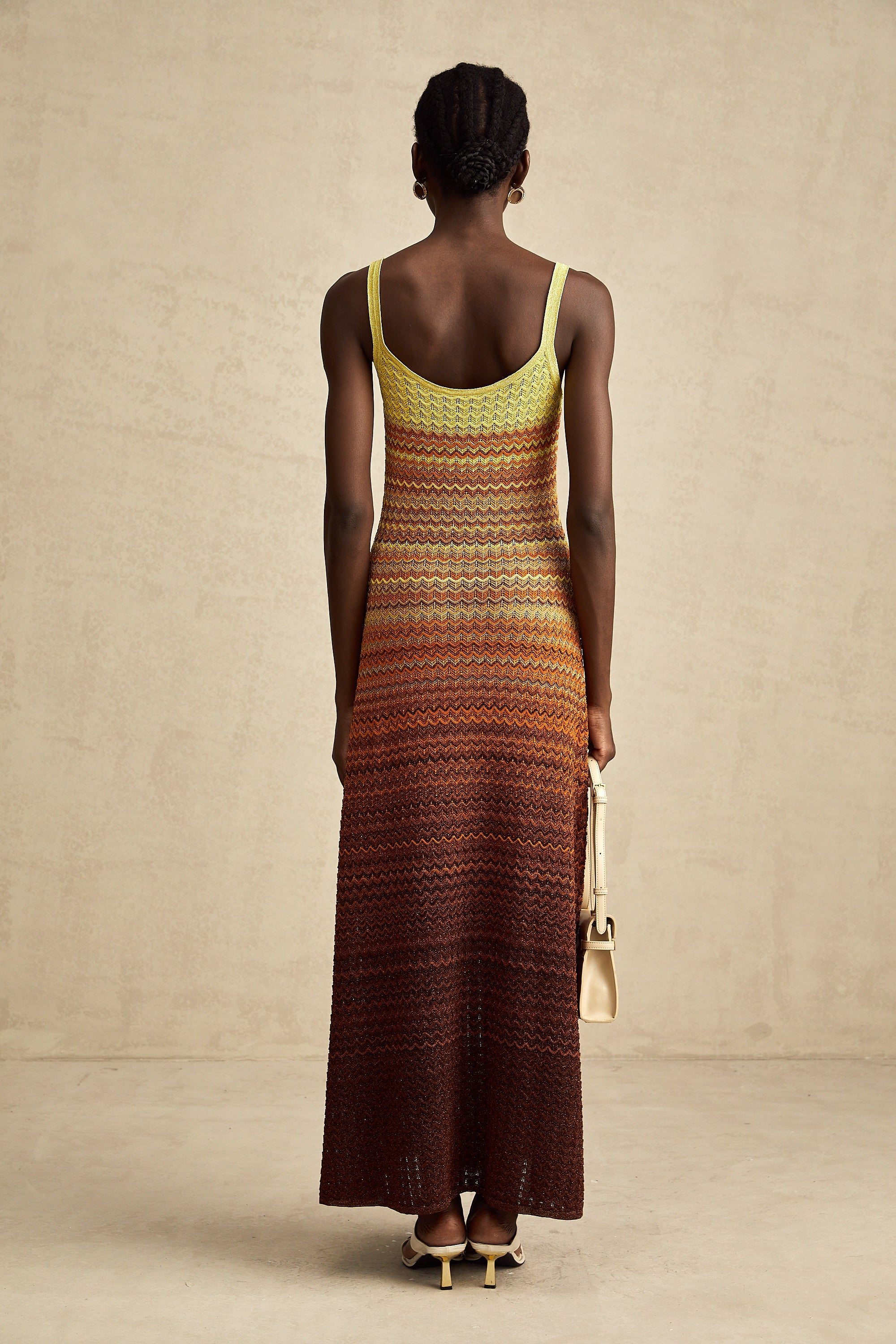 Audrey gradient knitted maxi dress