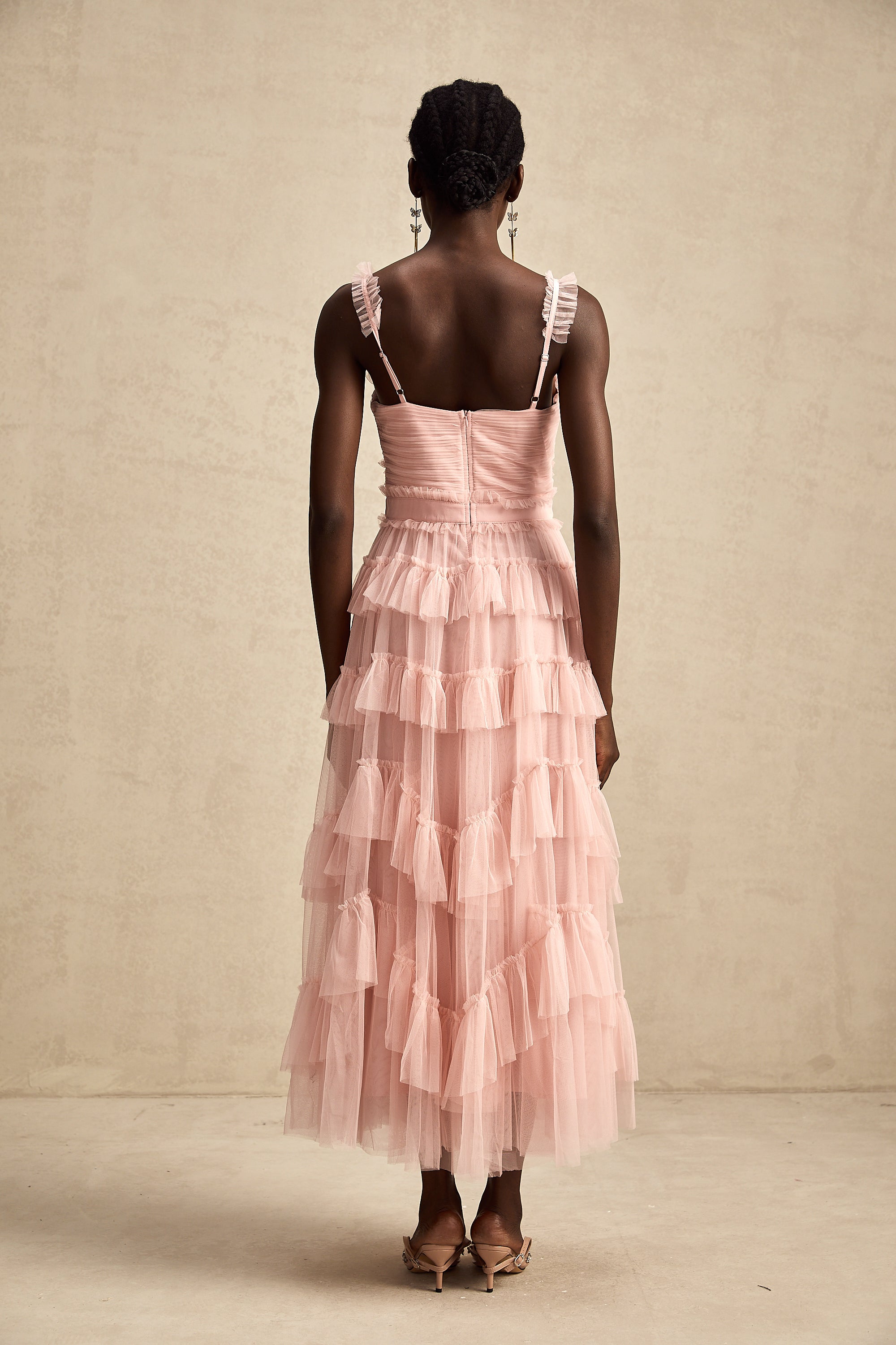 Elvire layered ruffled tulle maxi dress (Final Sale-US Only)