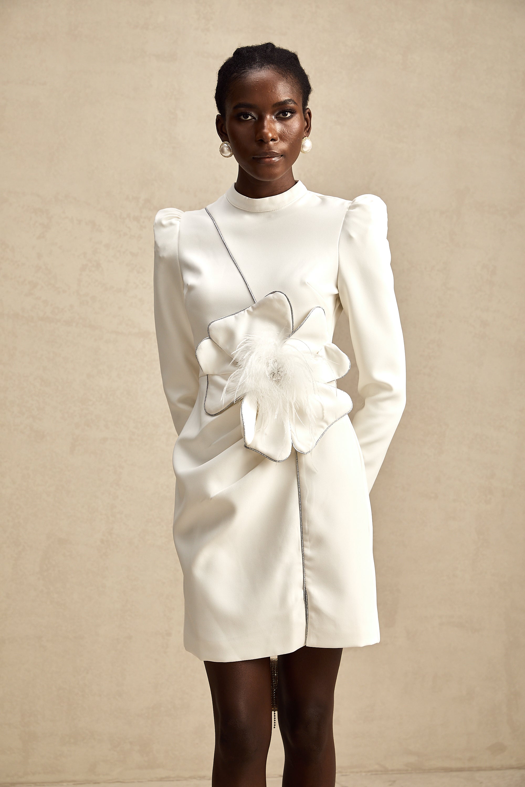 Inès faux-flower embellished mini dress (Final Sale-US Only)