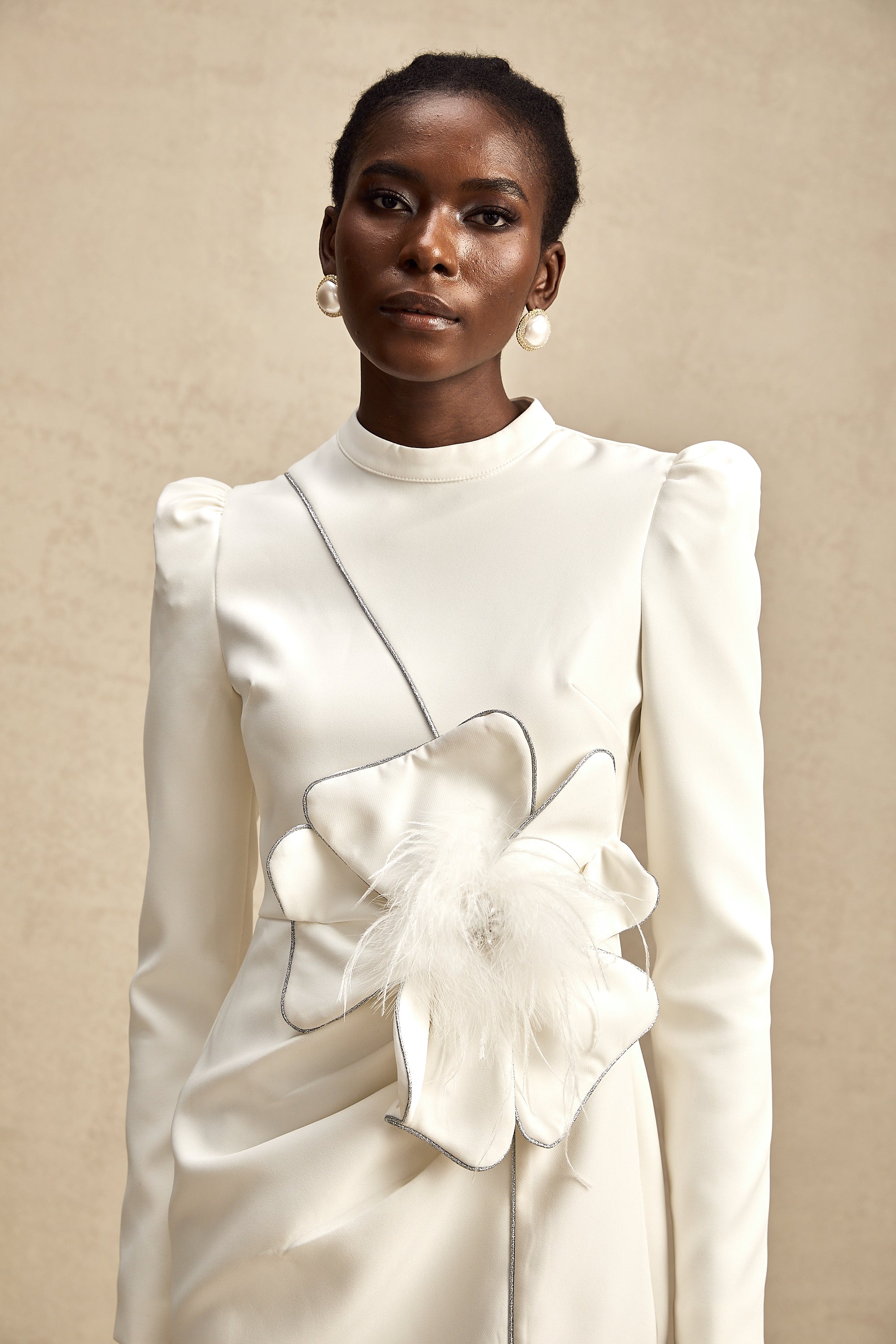 Inès faux-flower embellished mini dress (Final Sale-US Only)