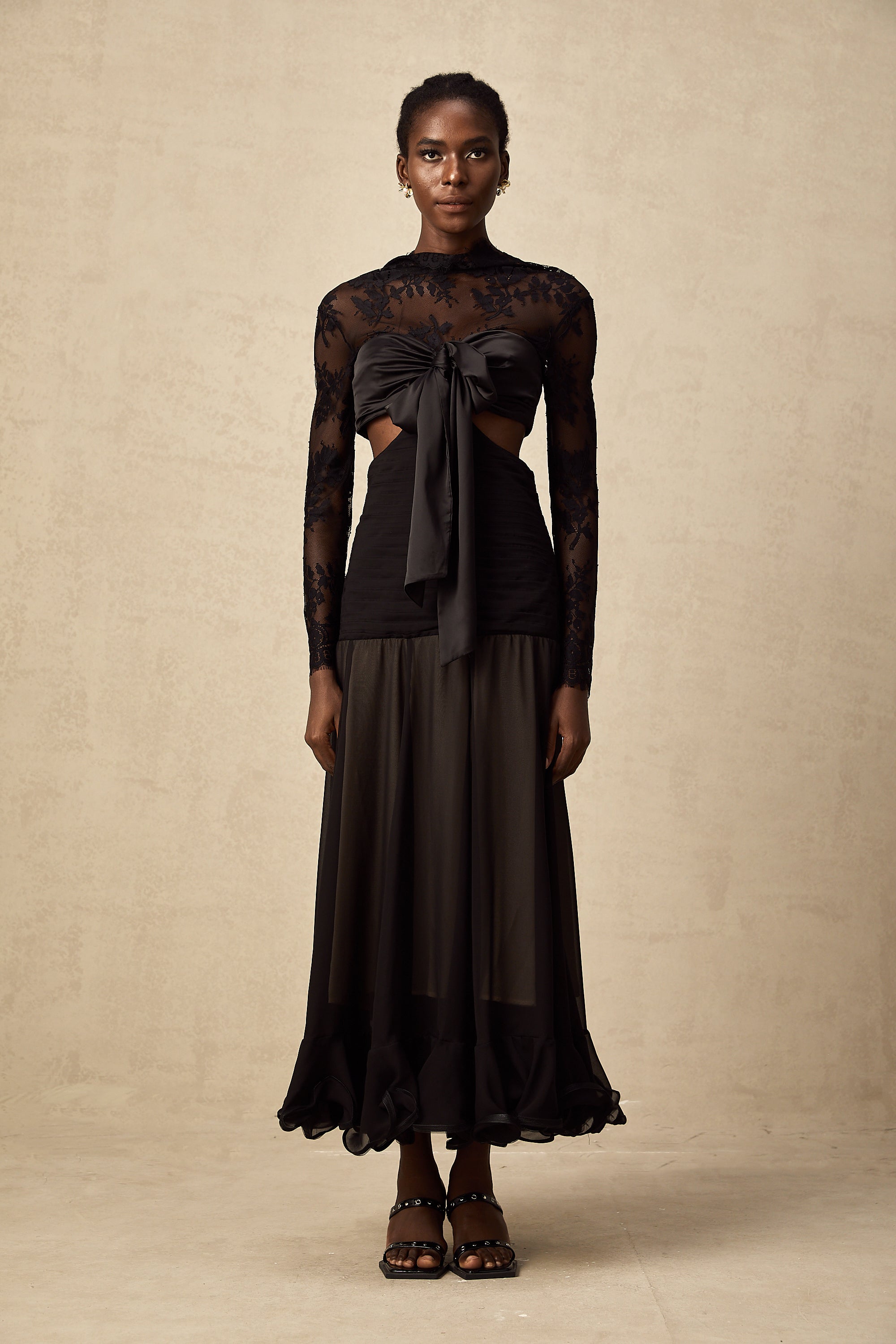 Maïwenn floral-lace panelled maxi dress (Final Sale-US Only)