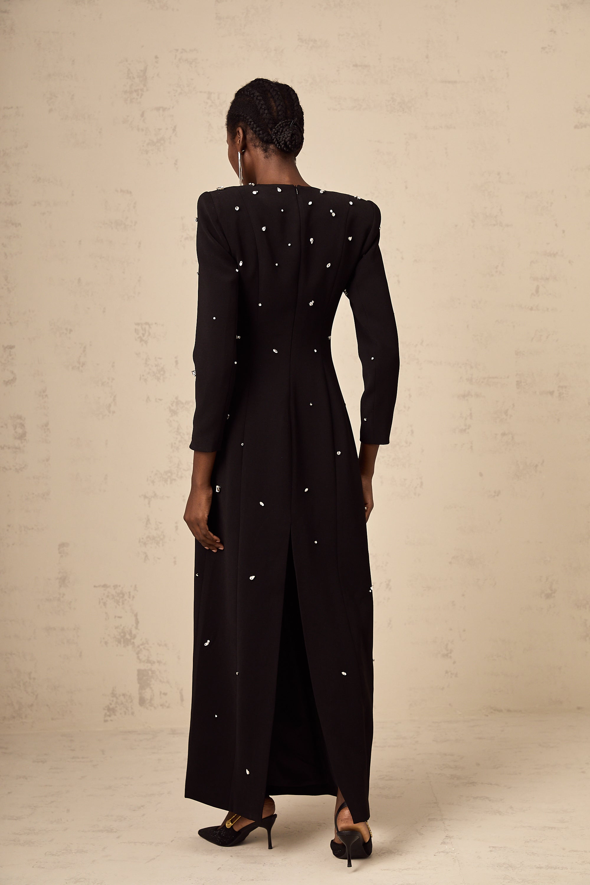 Imelda black crystal-embellished maxi dress (Final Sale-US Only)
