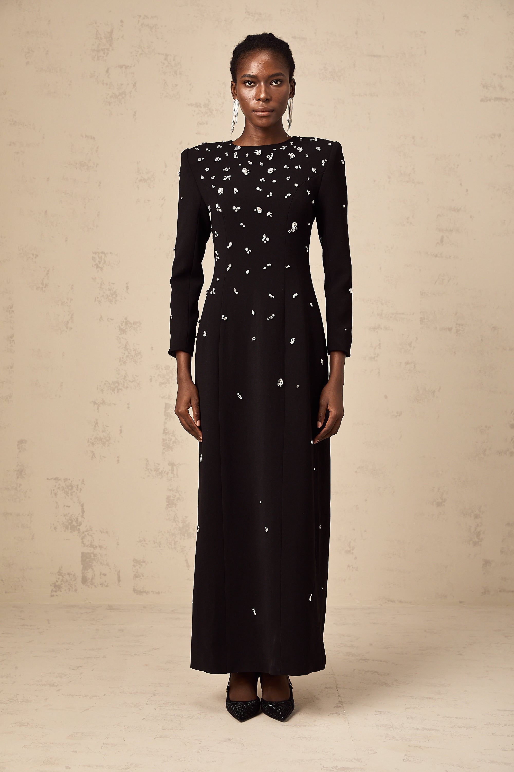 Imelda black crystal-embellished maxi dress (Final Sale-US Only)
