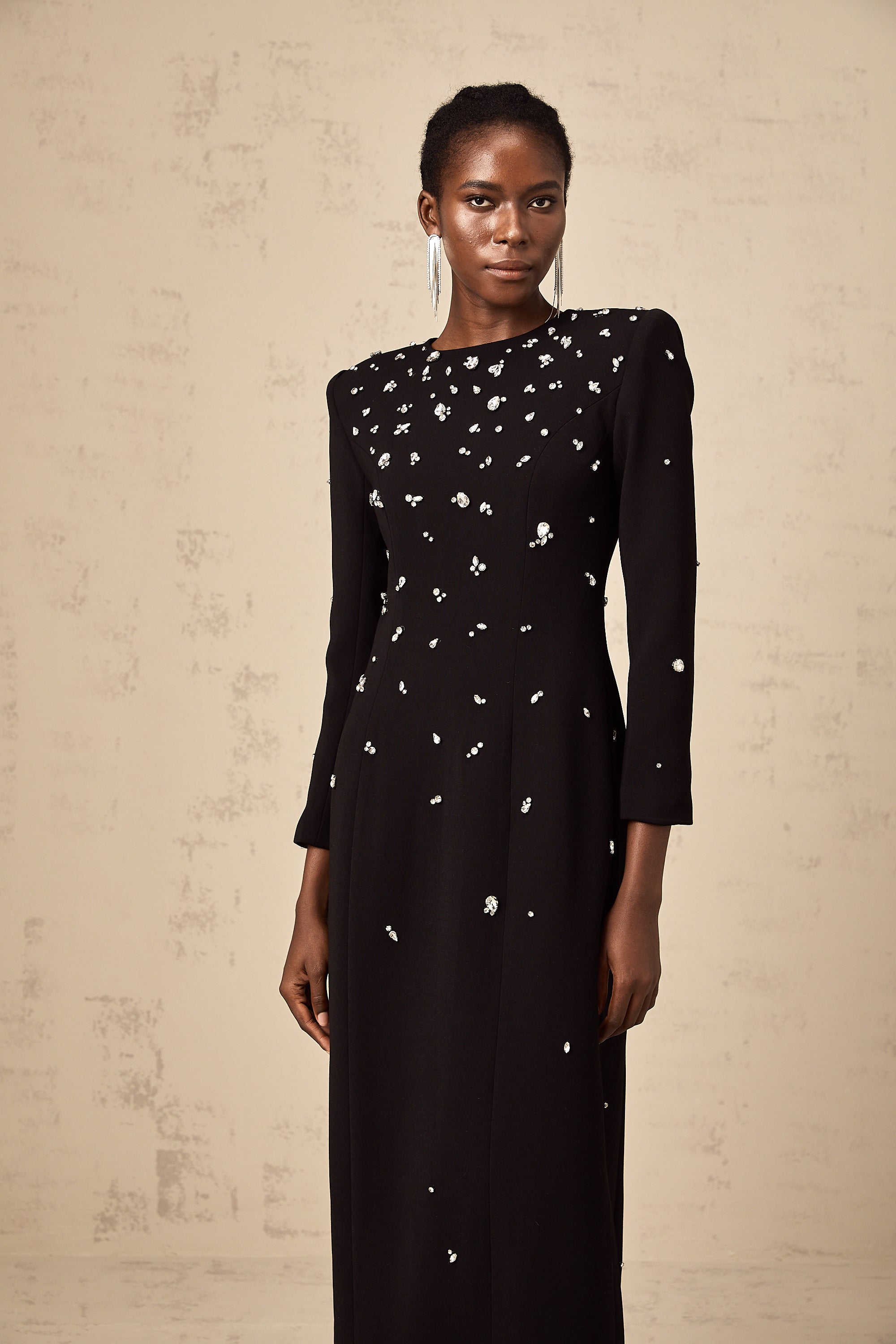 Imelda black crystal-embellished maxi dress (Final Sale-US Only)